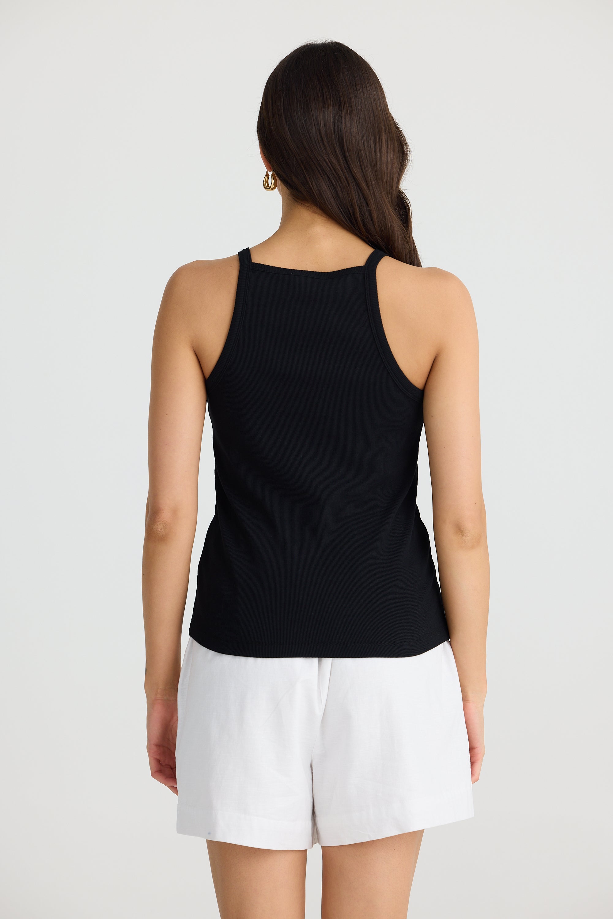 Collection of Brave and True Bobbi Singlet - Black in a gallery layout