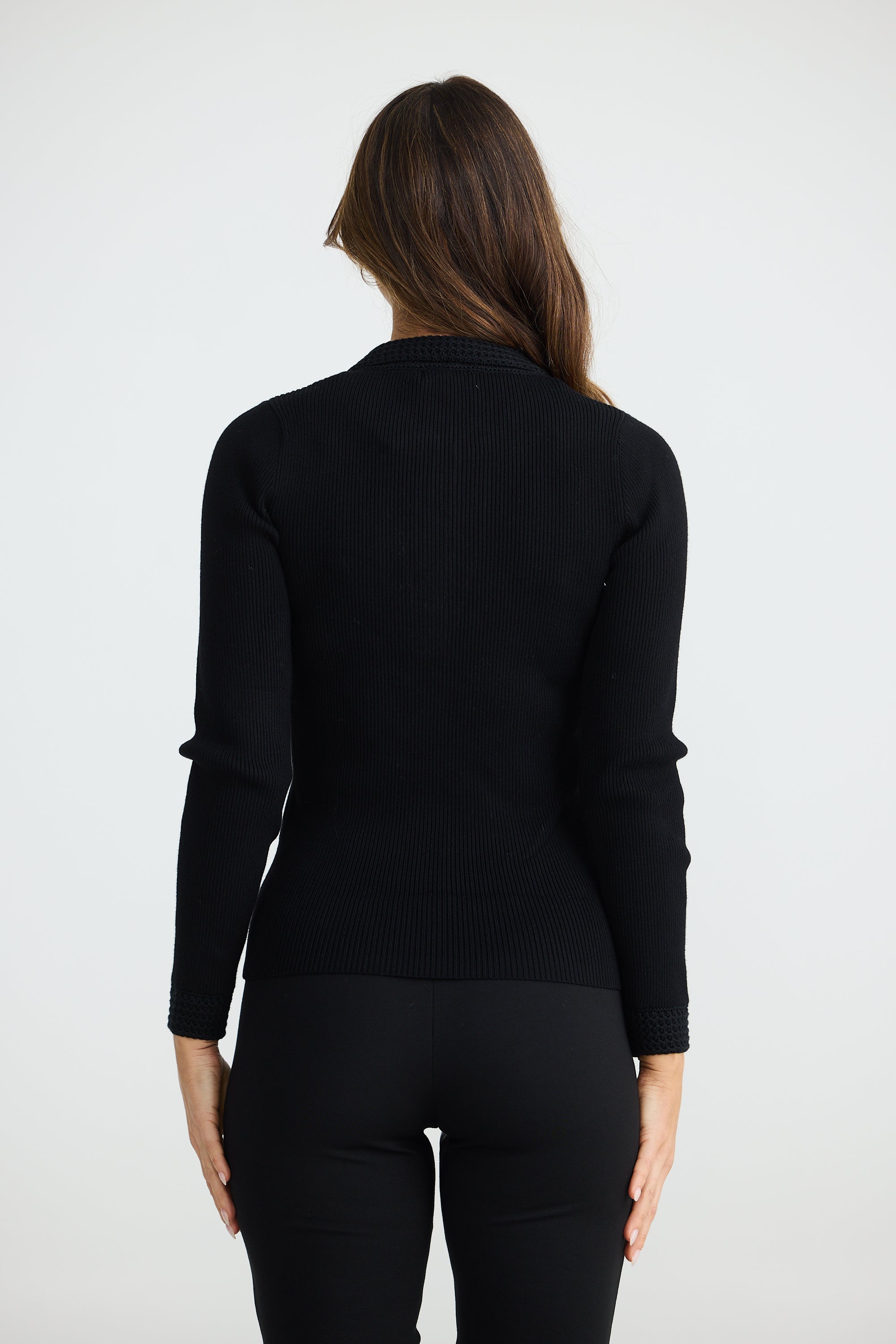 Collection of Brave and True Mimi Long Sleeve Top - Black in a gallery layout
