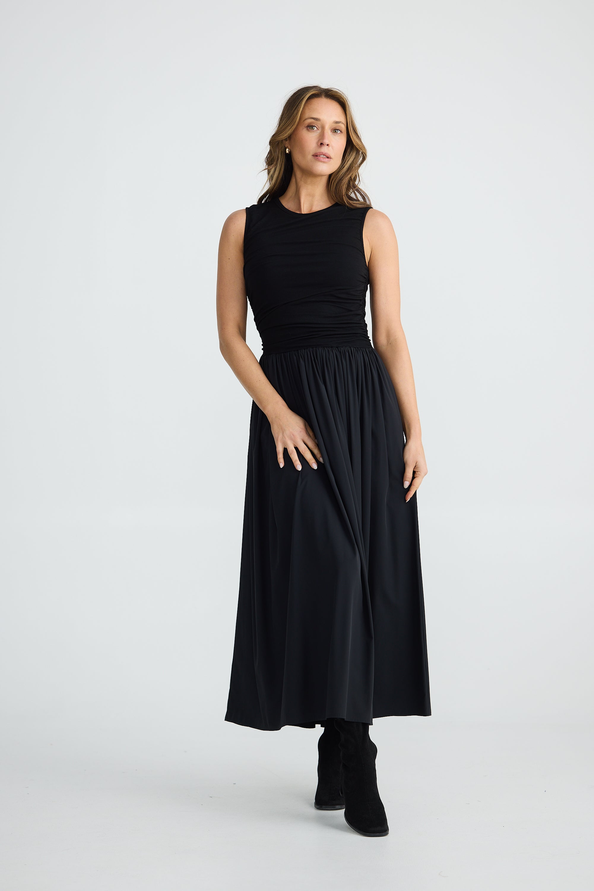 Collection of Brave and True Skye Dress - Black in a gallery layout