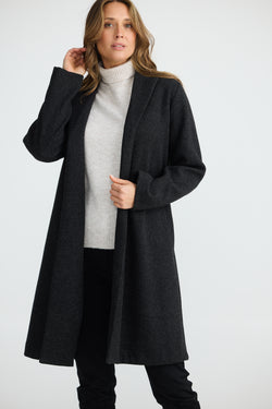 Collection of Brave and True Bella Coat - Black Marle in a gallery layout