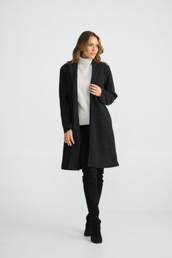 Collection of Brave and True Bella Coat - Black Marle in a gallery layout