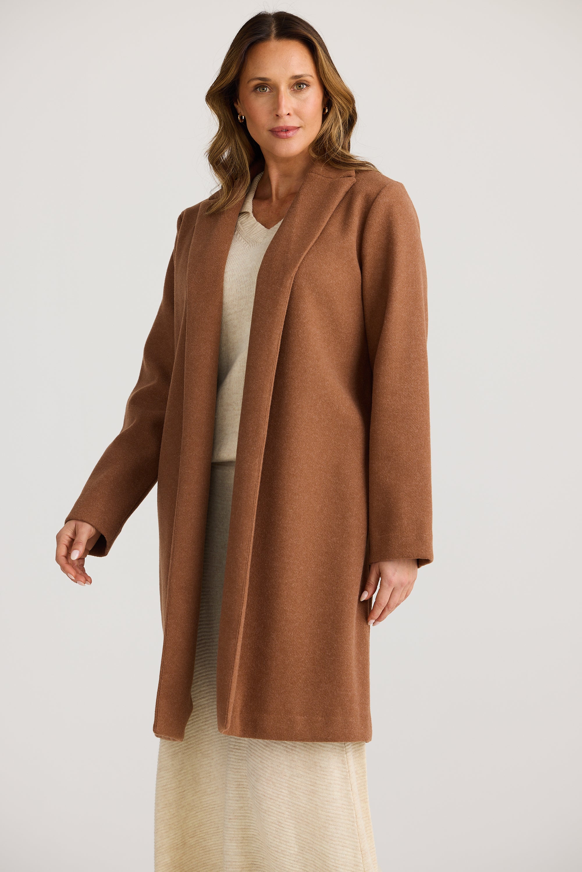 Collection of Brave and True Bella Coat - Chestnut in a gallery layout