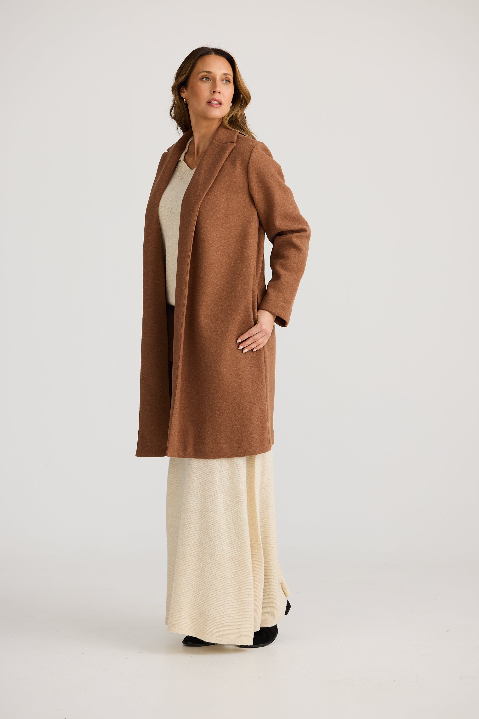 Collection of Brave and True Bella Coat - Chestnut in a gallery layout