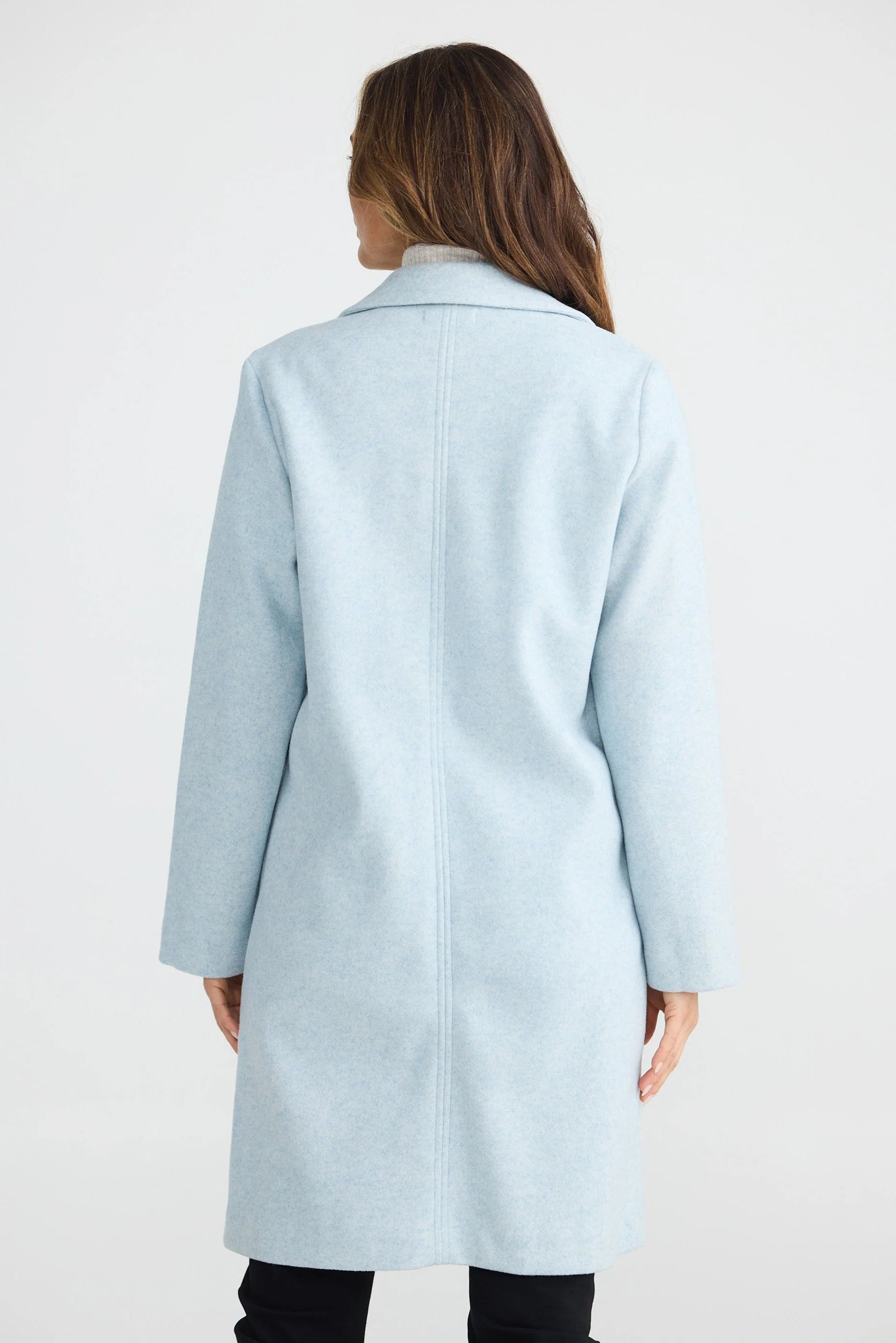 Brave and True Bella Coat - Ice Blue Marle