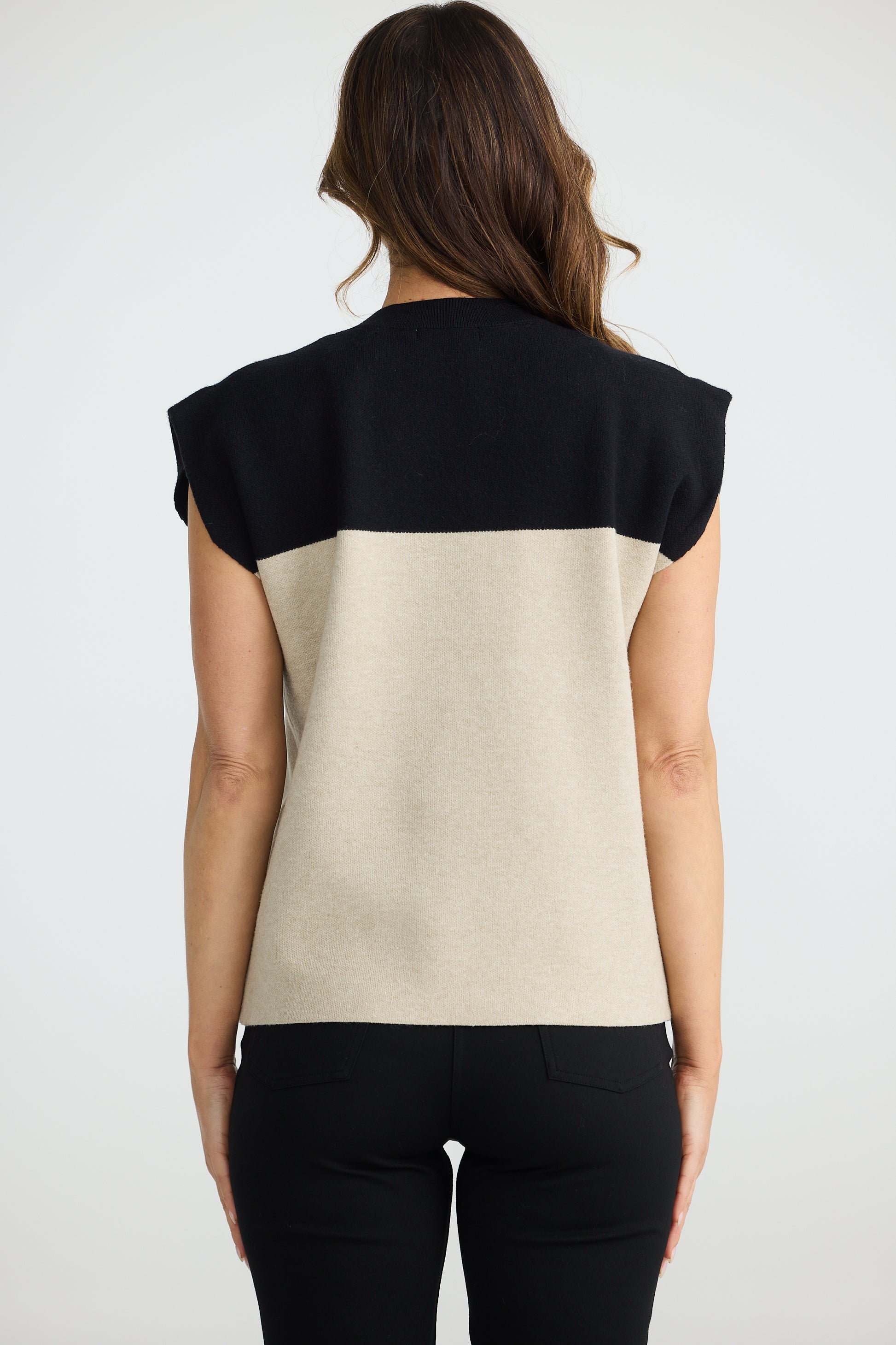 Brave and True Margot Knit Top - Black/Natural