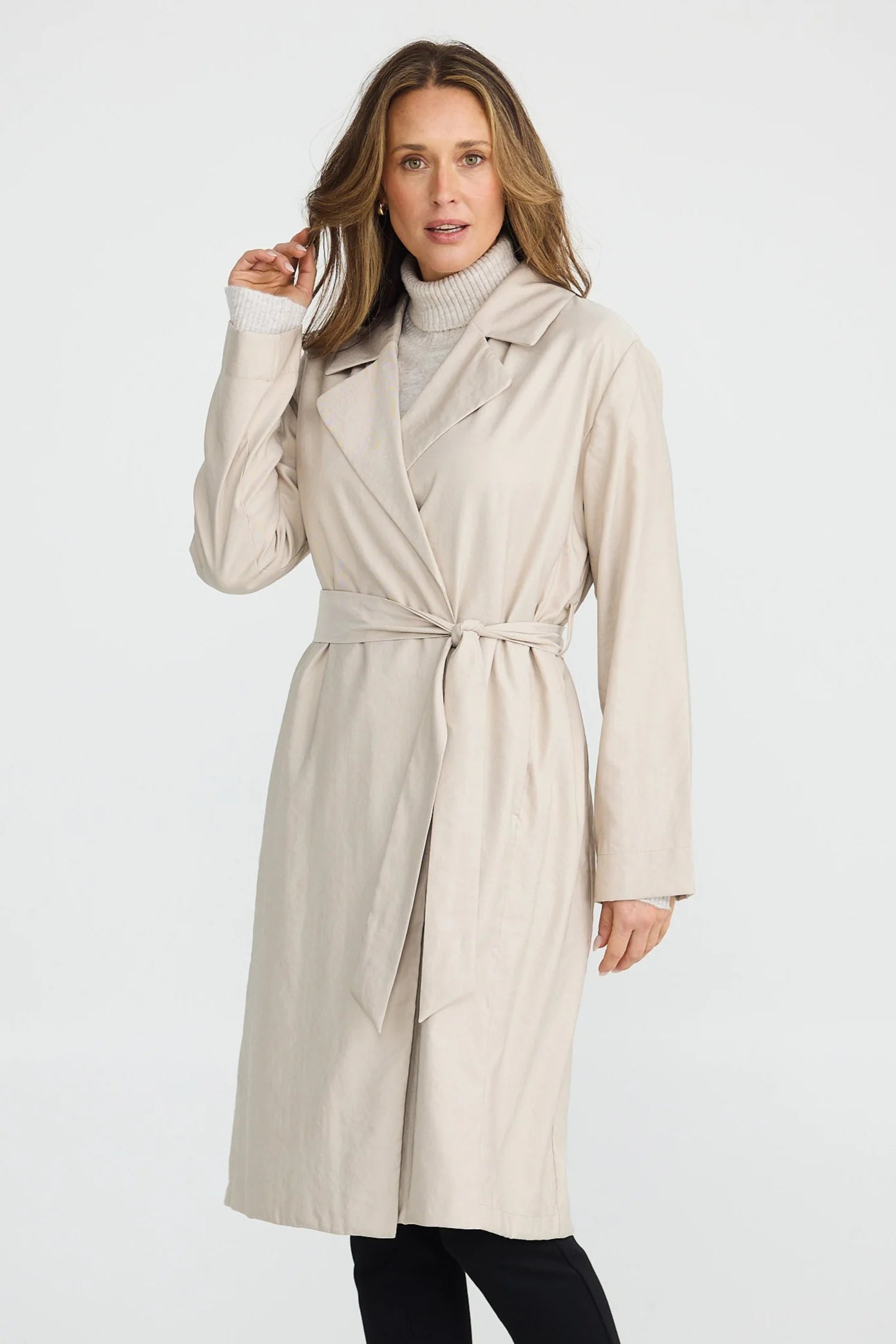 Brave and True Parker Trench Coat - Stone