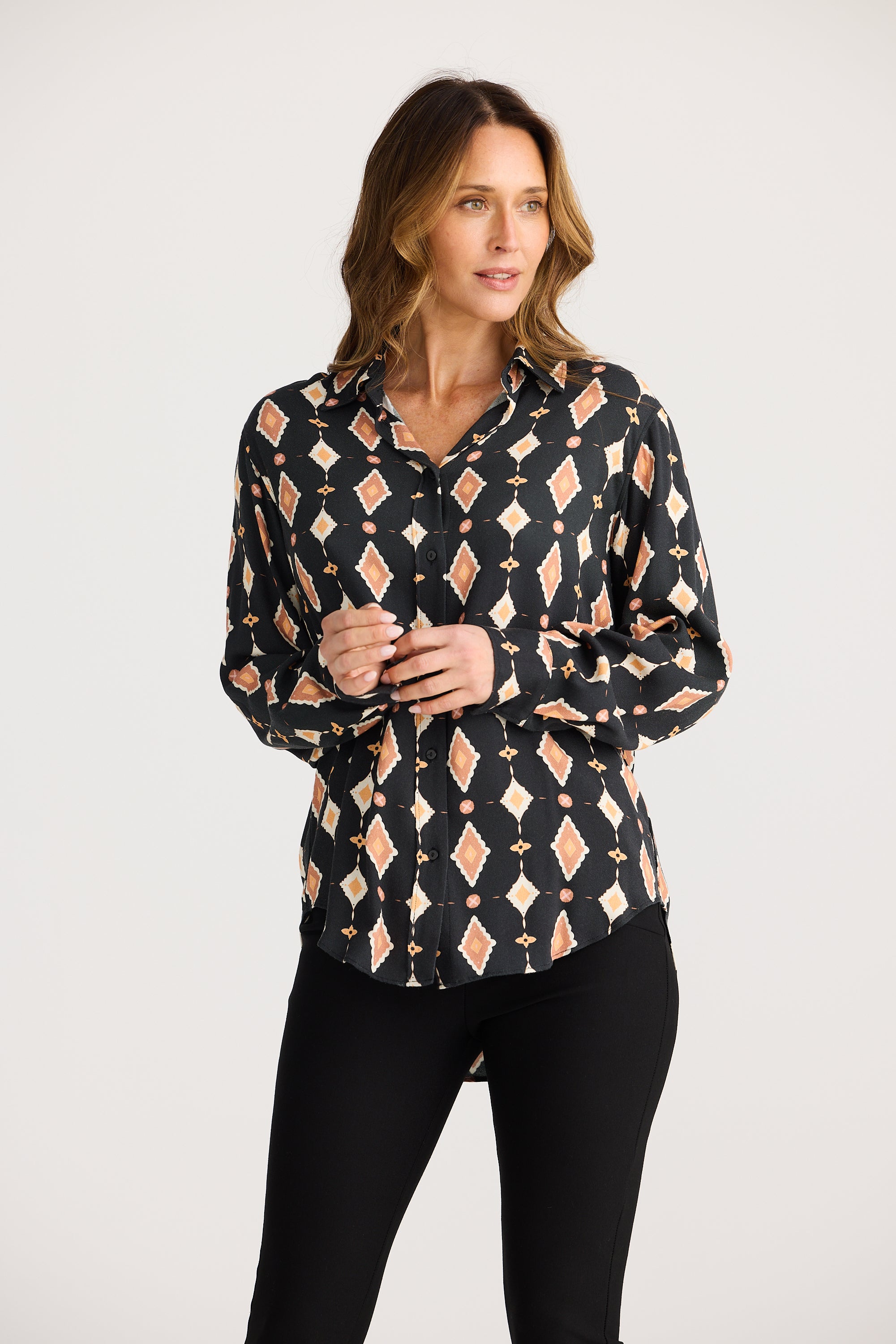 Collection of Brave and True Hunter Shirt - Casablanca Tile in a gallery layout