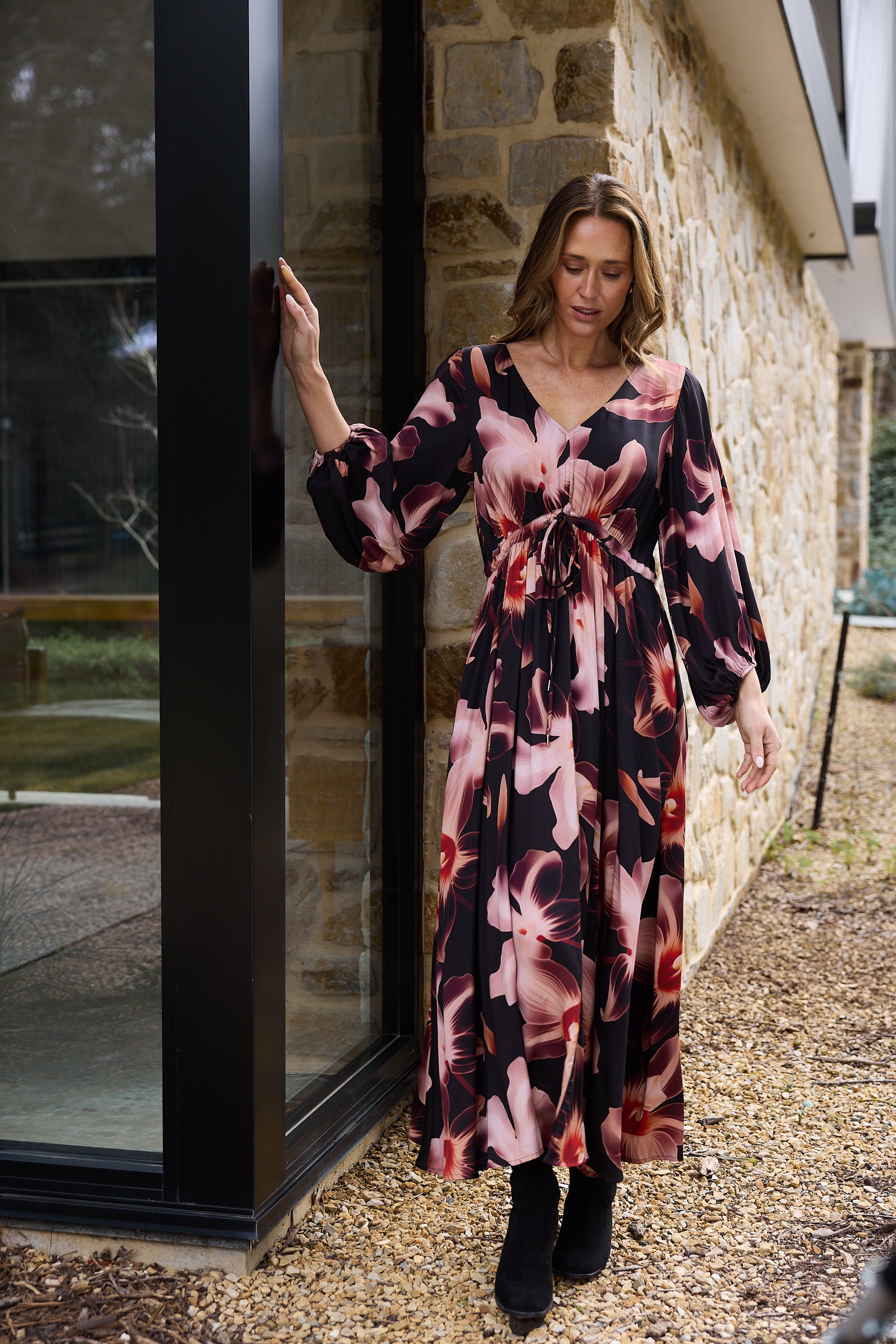 Collection of Brave and True Sunshine Dress - Night Orchid in a gallery layout