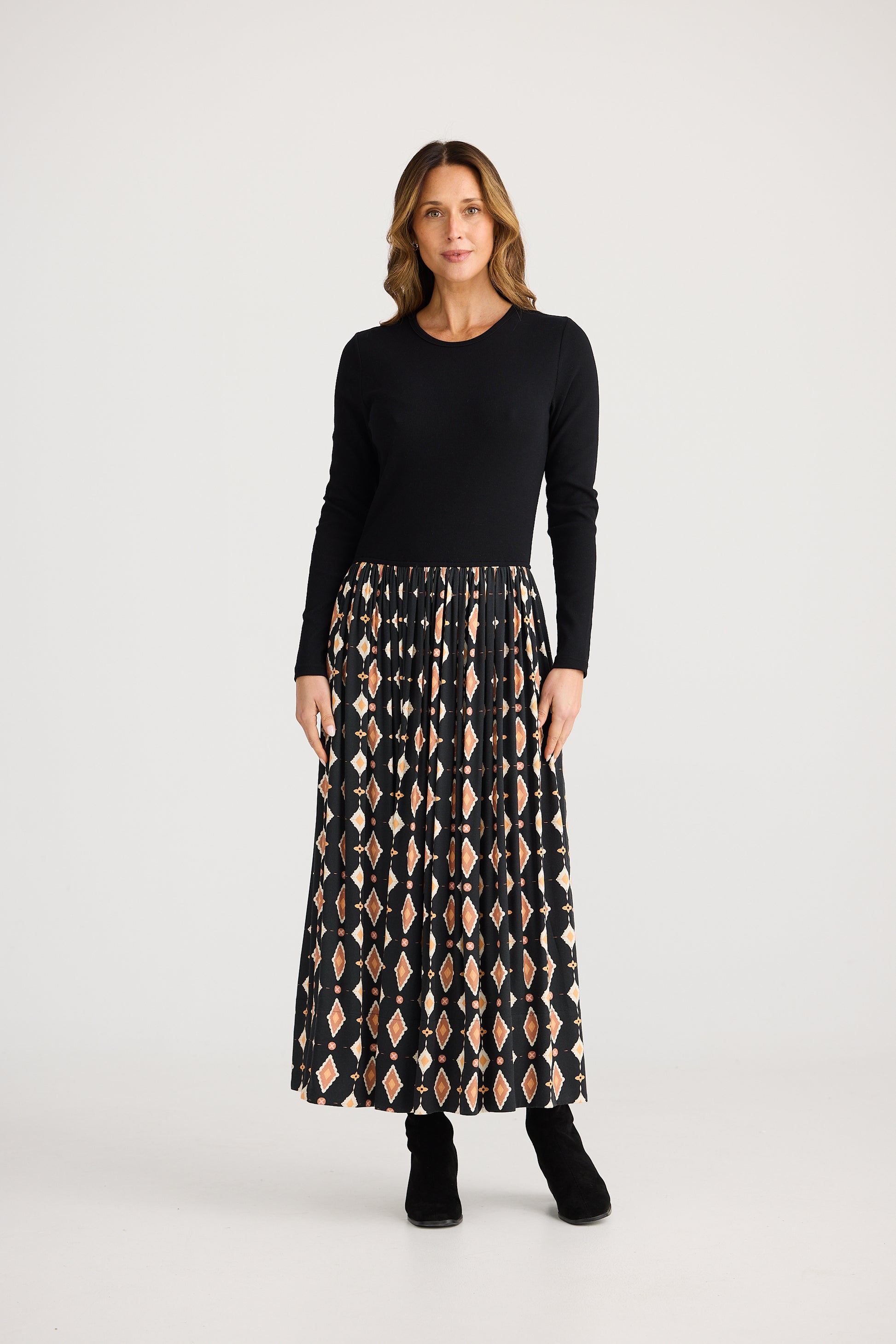 Brave and True Daphne Long Sleeve - Casablanca Tile