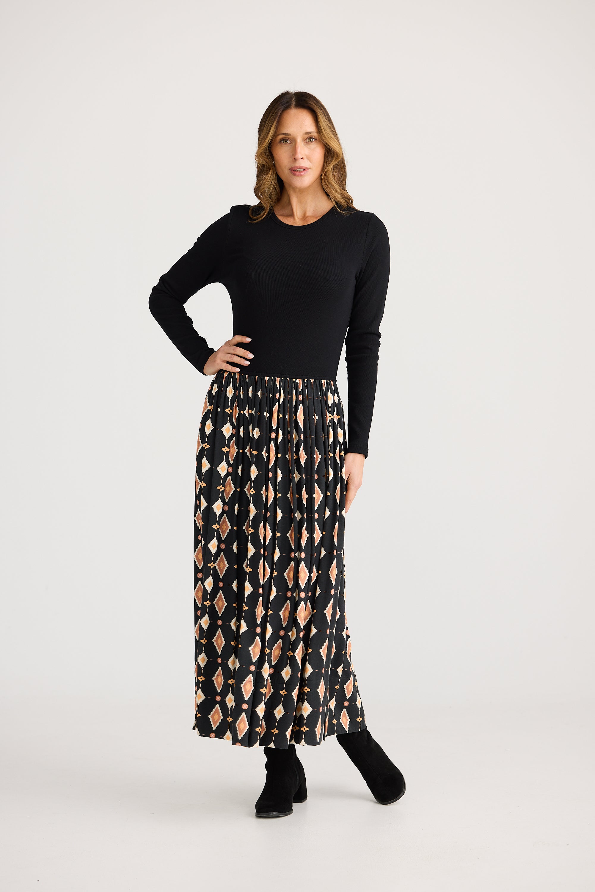 Collection of Brave and True Daphne Long Sleeve - Casablanca Tile in a gallery layout