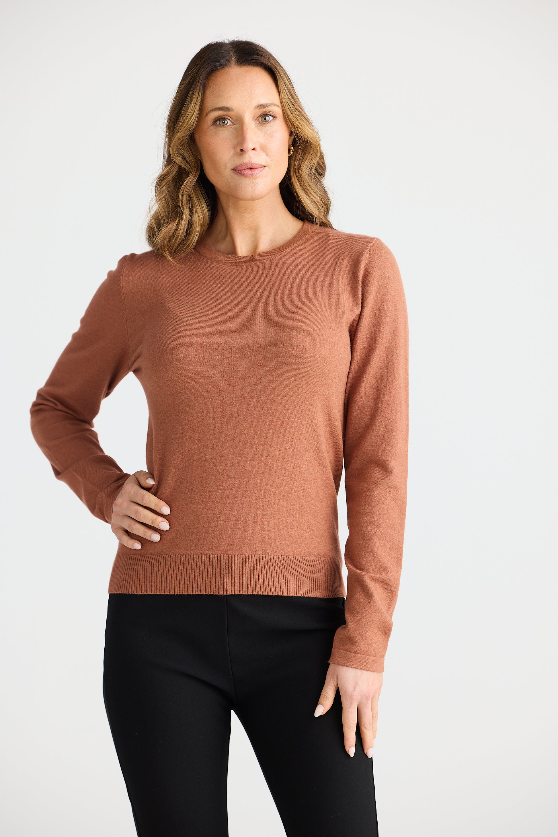 Brave and True Breeze Long Sleeve Knit Top - Tan