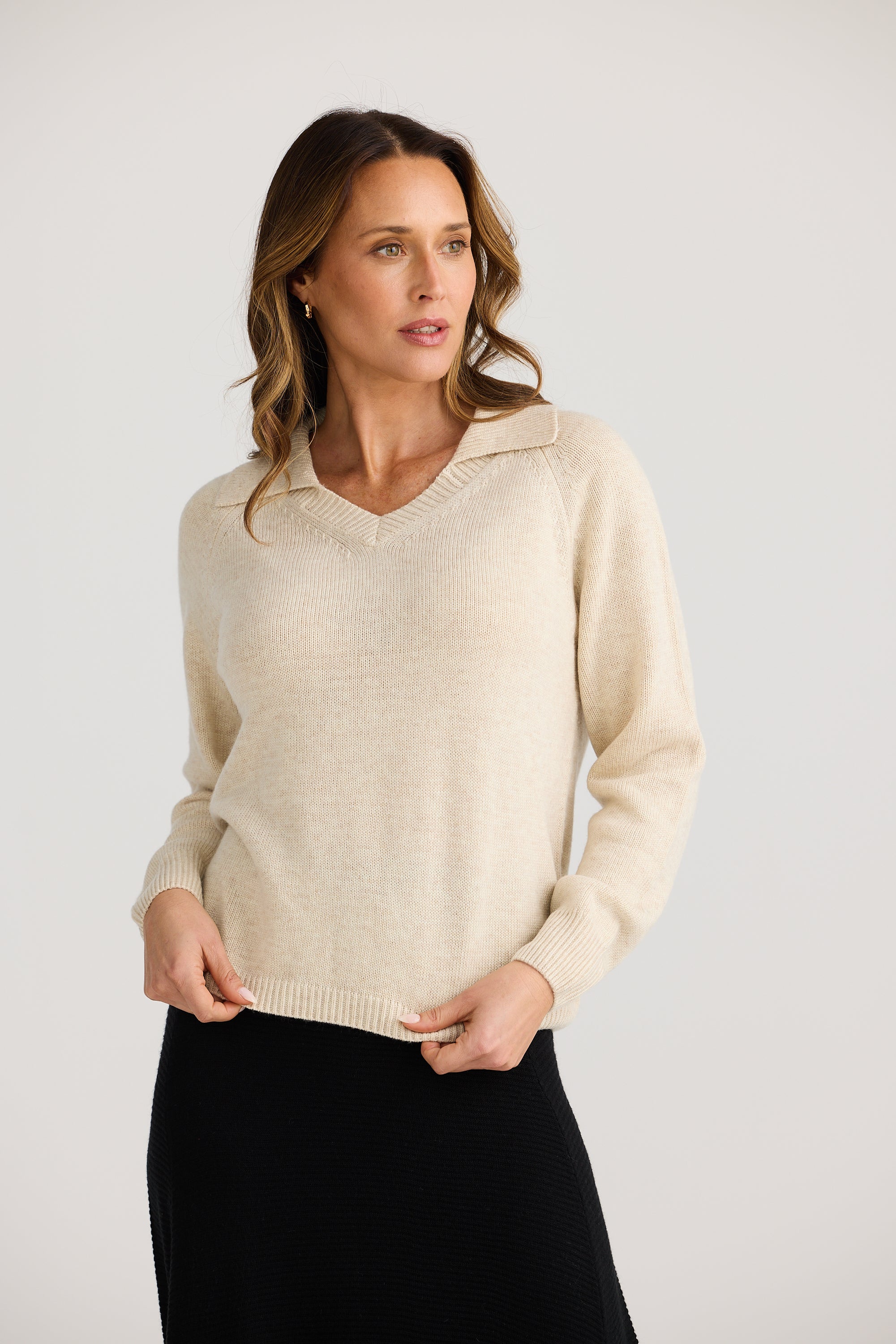 Collection of Brave and True Kennedy Knit - Oatmeal in a gallery layout