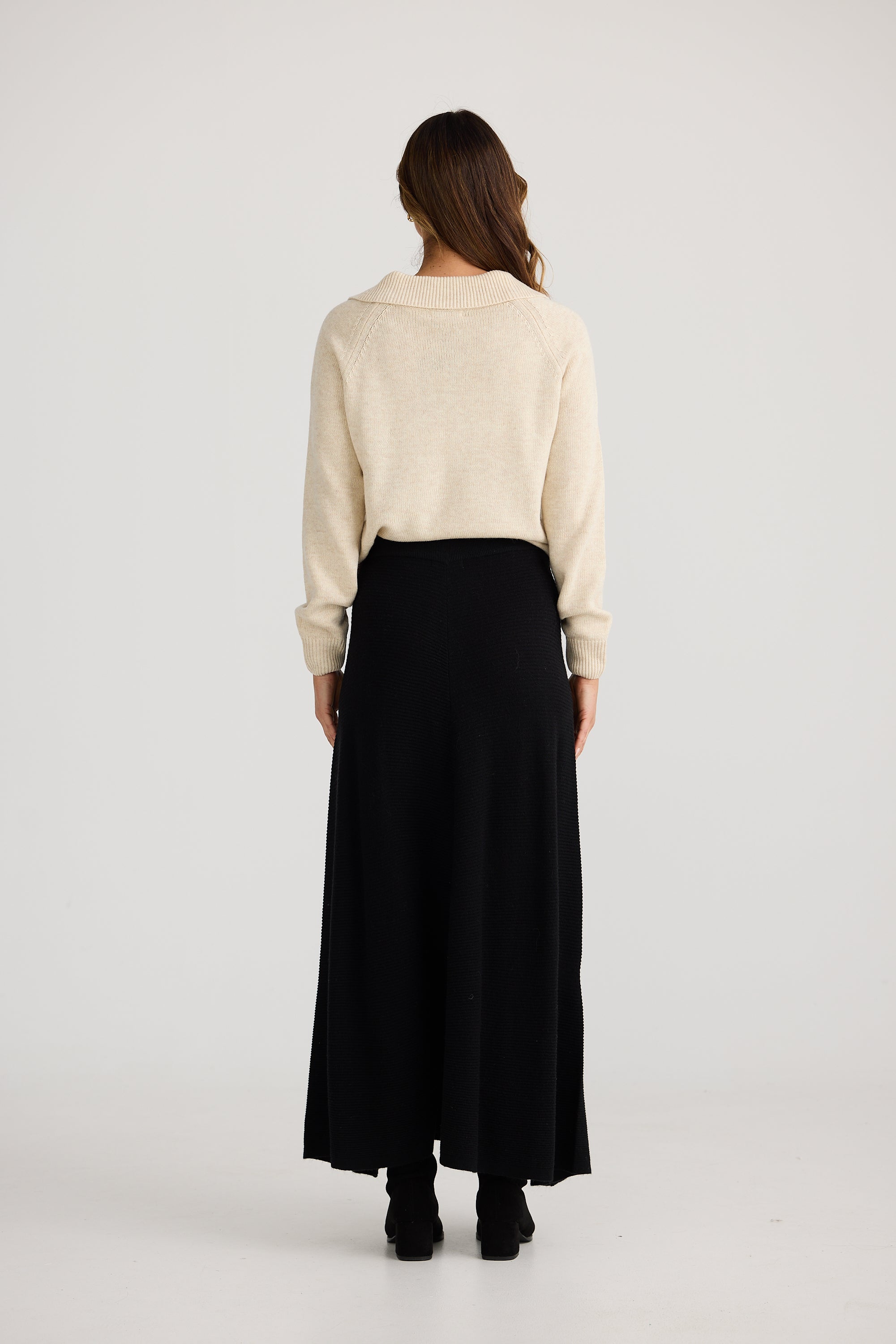 Collection of Brave and True Kennedy Knit Skirt - Black in a gallery layout