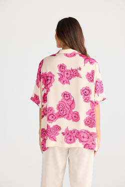 Collection of Brave and True Dana Shirt - Fushia Bloom in a gallery layout