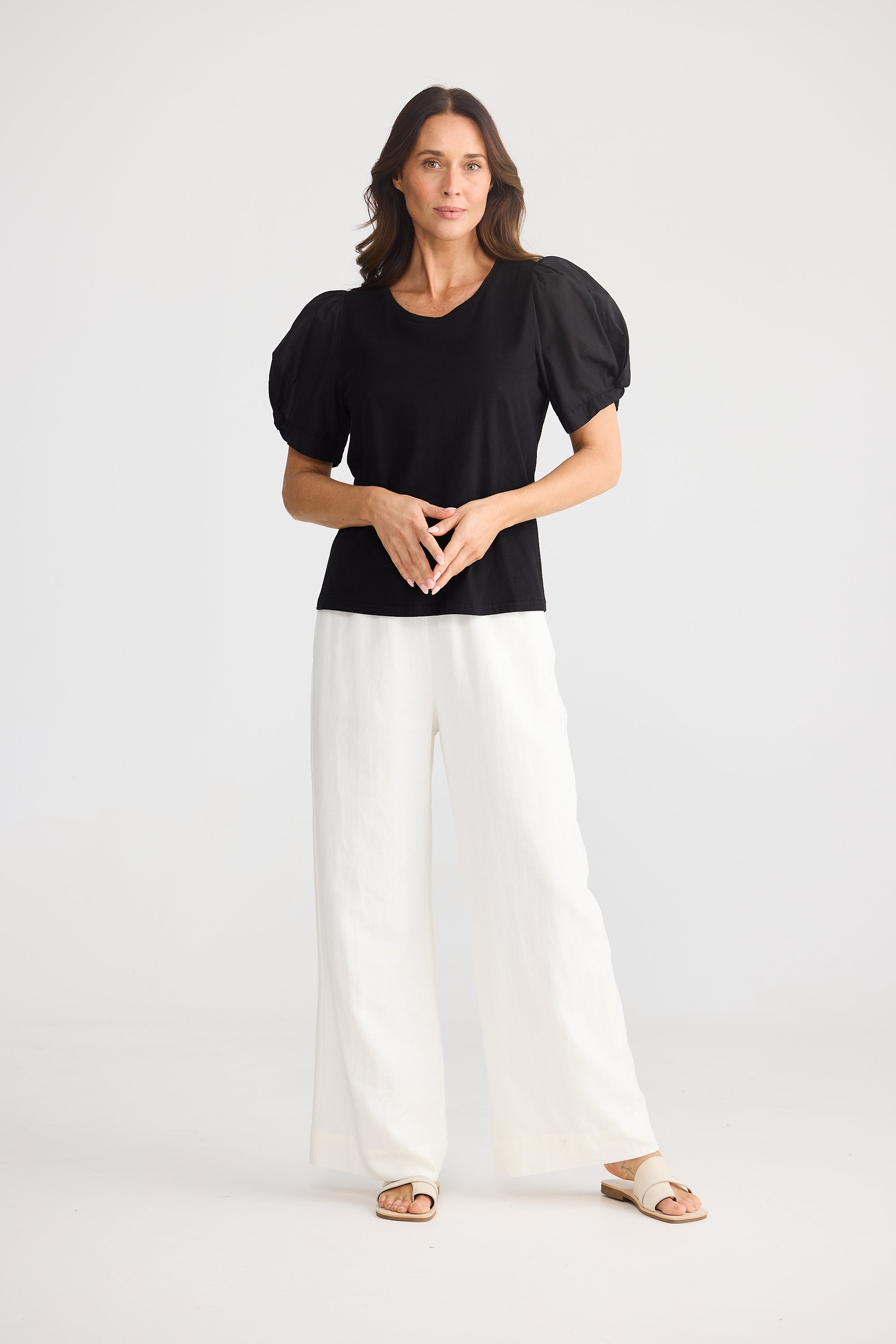 Collection of Brave and True Abigail Tee - Black in a gallery layout