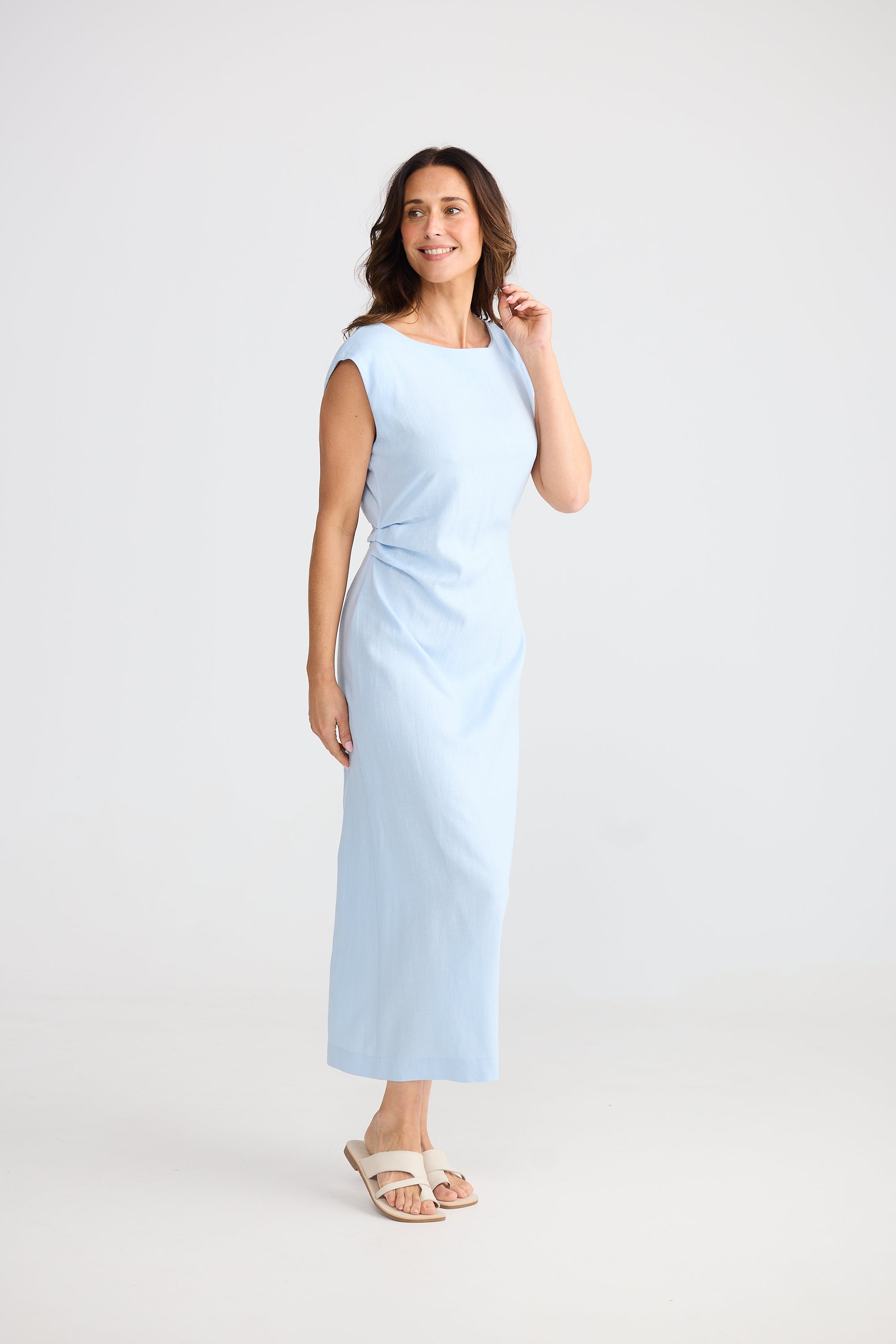 Collection of Brave and True Allia Dress - Sky Blue in a gallery layout