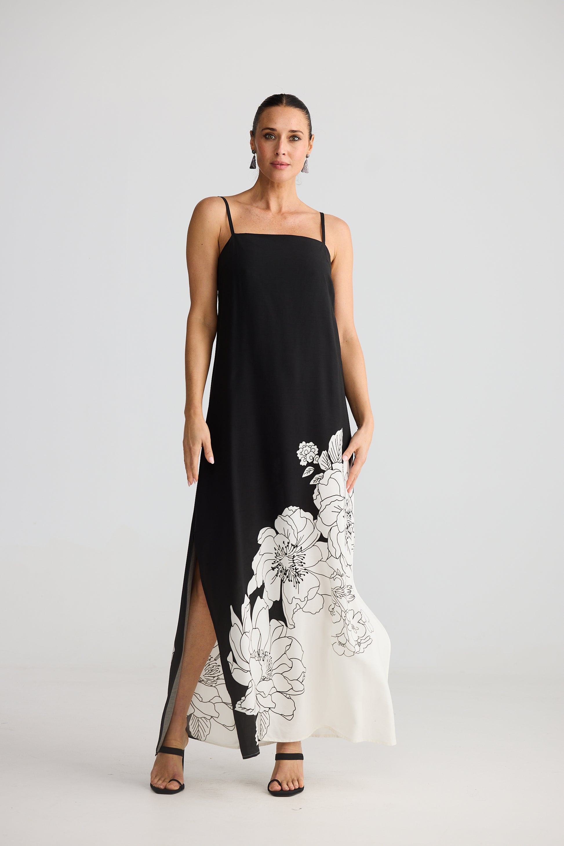 Brave and True Angelique Maxi Dress - Noir Bloom