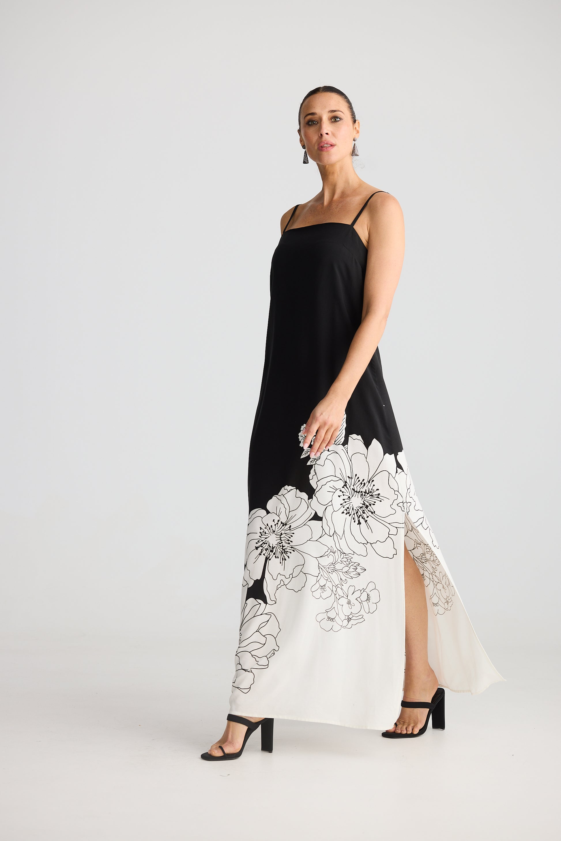 Brave and True Angelique Maxi Dress - Noir Bloom