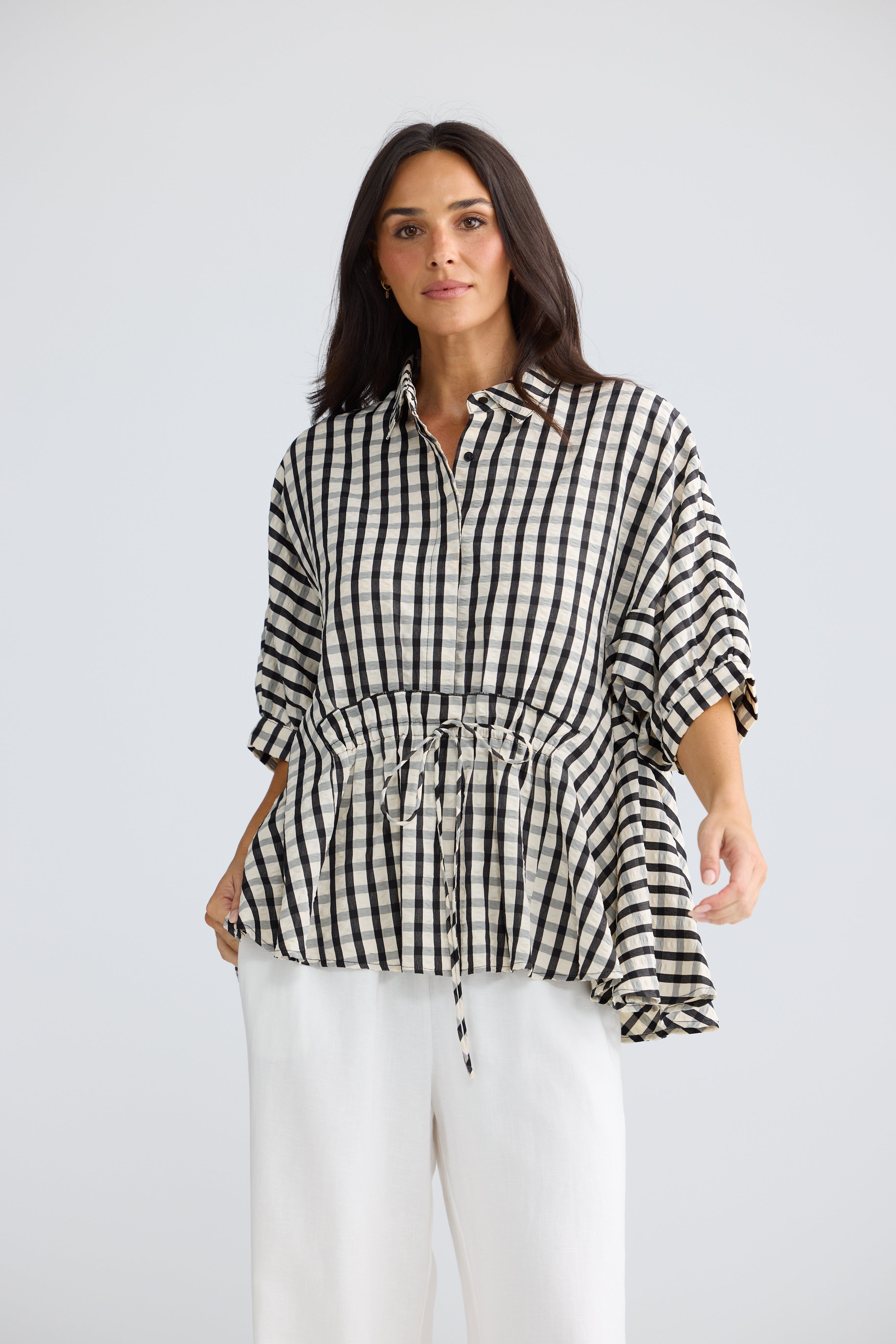 Image of Brave and True Wonderland Top - Black Gingham