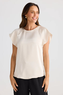 Collection of Brave and True Boulevard Top - Oyster in a gallery layout