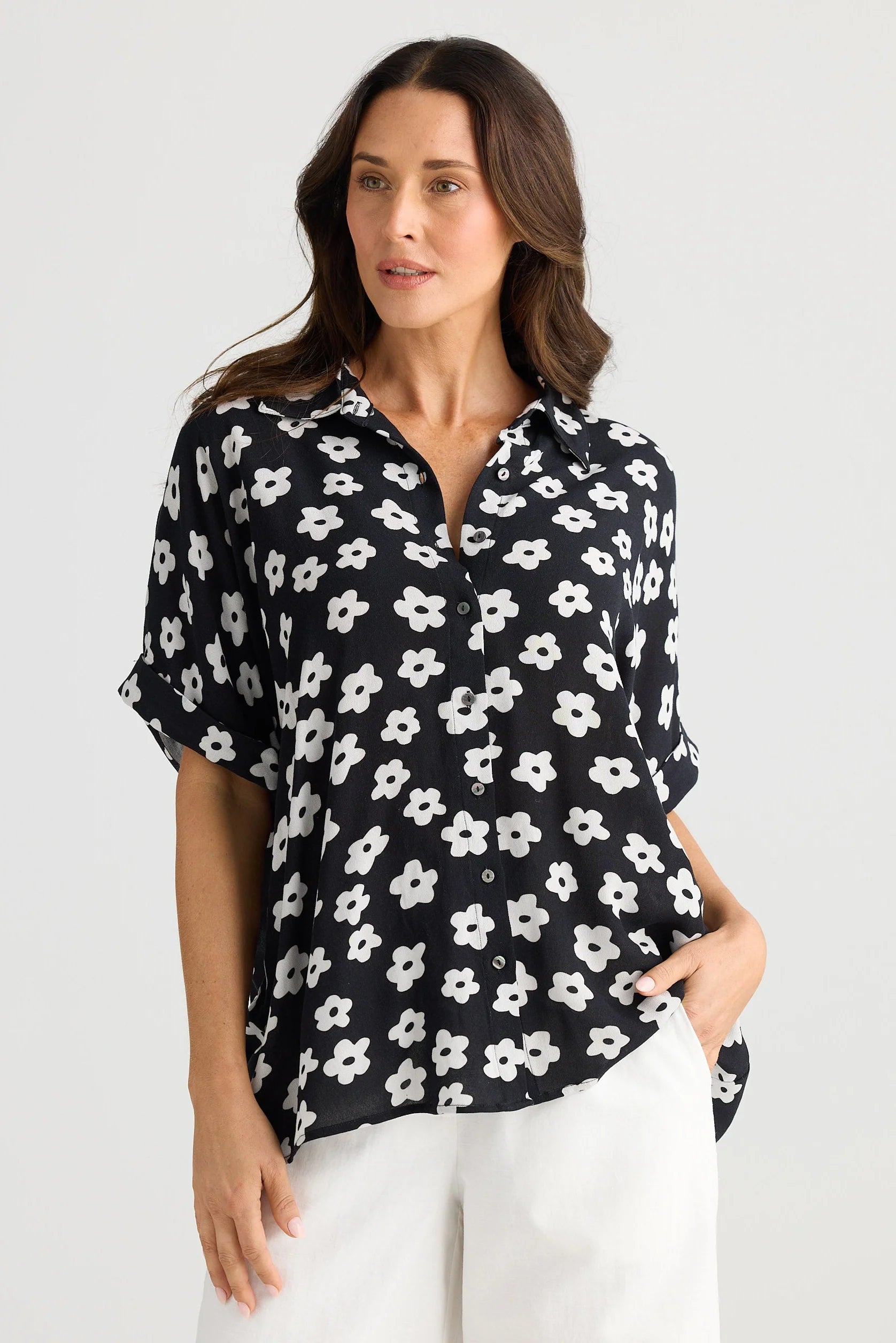 Brave and True Alice Shirt - Ditsy Daisy