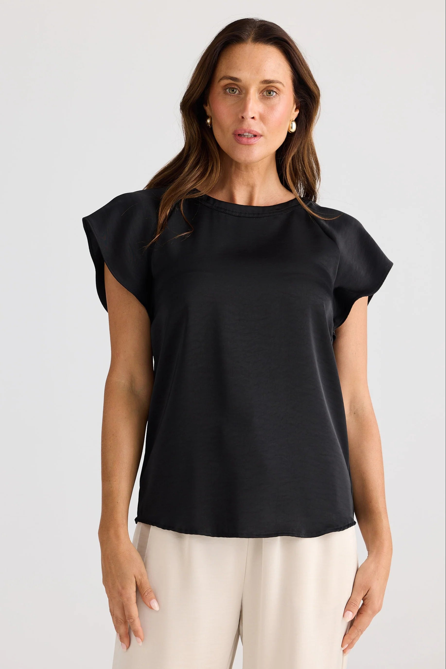 Collection of Brave and True Boulevard Top - Black in a gallery layout