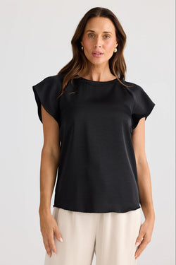 Collection of Brave and True Boulevard Top - Black in a gallery layout