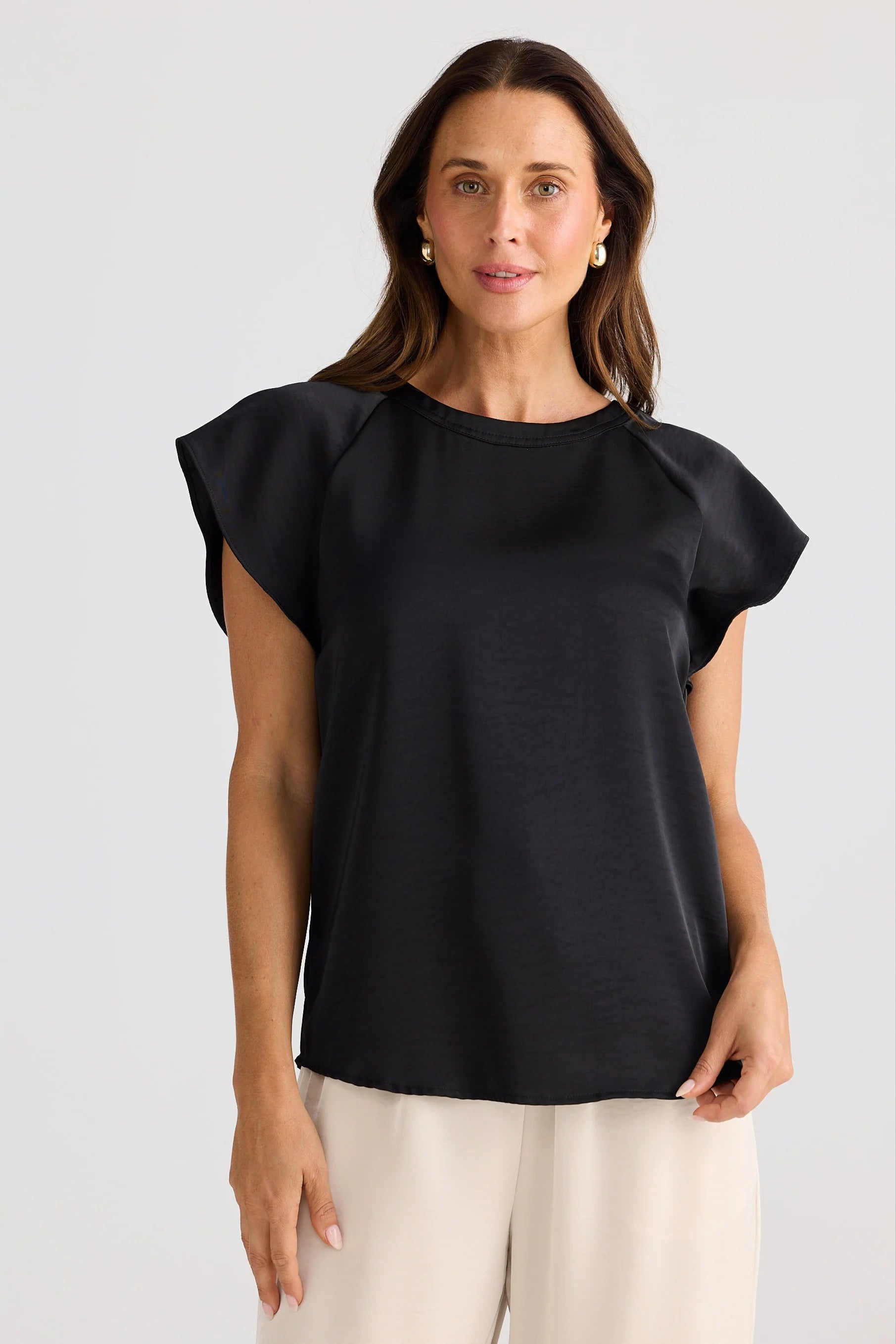 Collection of Brave and True Boulevard Top - Black in a gallery layout