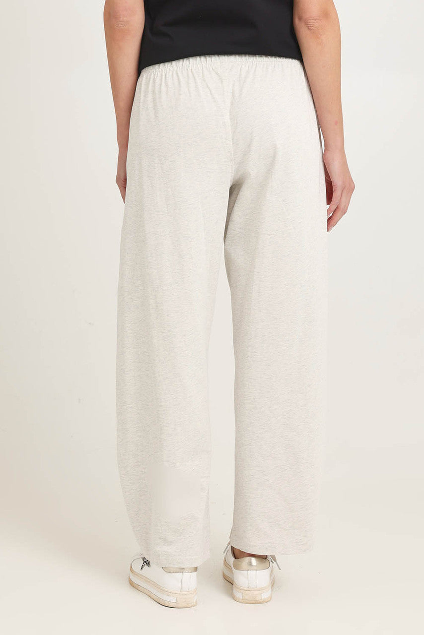 Betty Basic Barrel Leg Sweatpant - Grey Marle