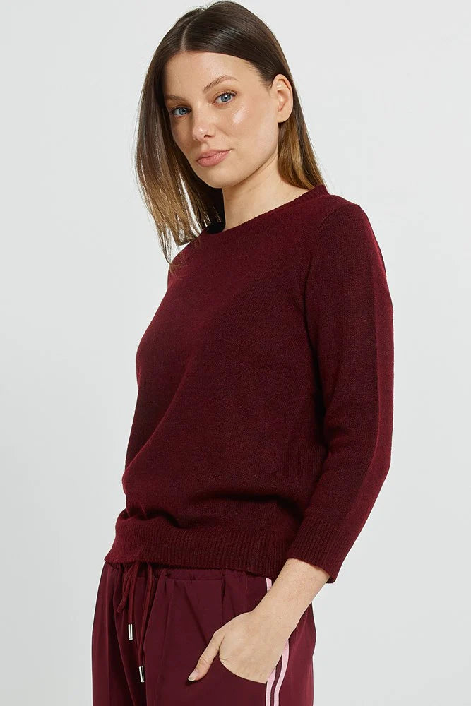Betty Basics Morris Sweater - Wine