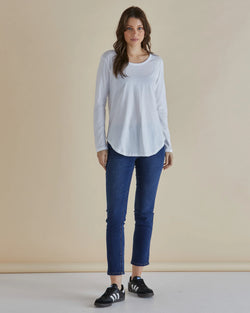 Collection of Betty Basics Megan Long Sleeve - White in a gallery layout