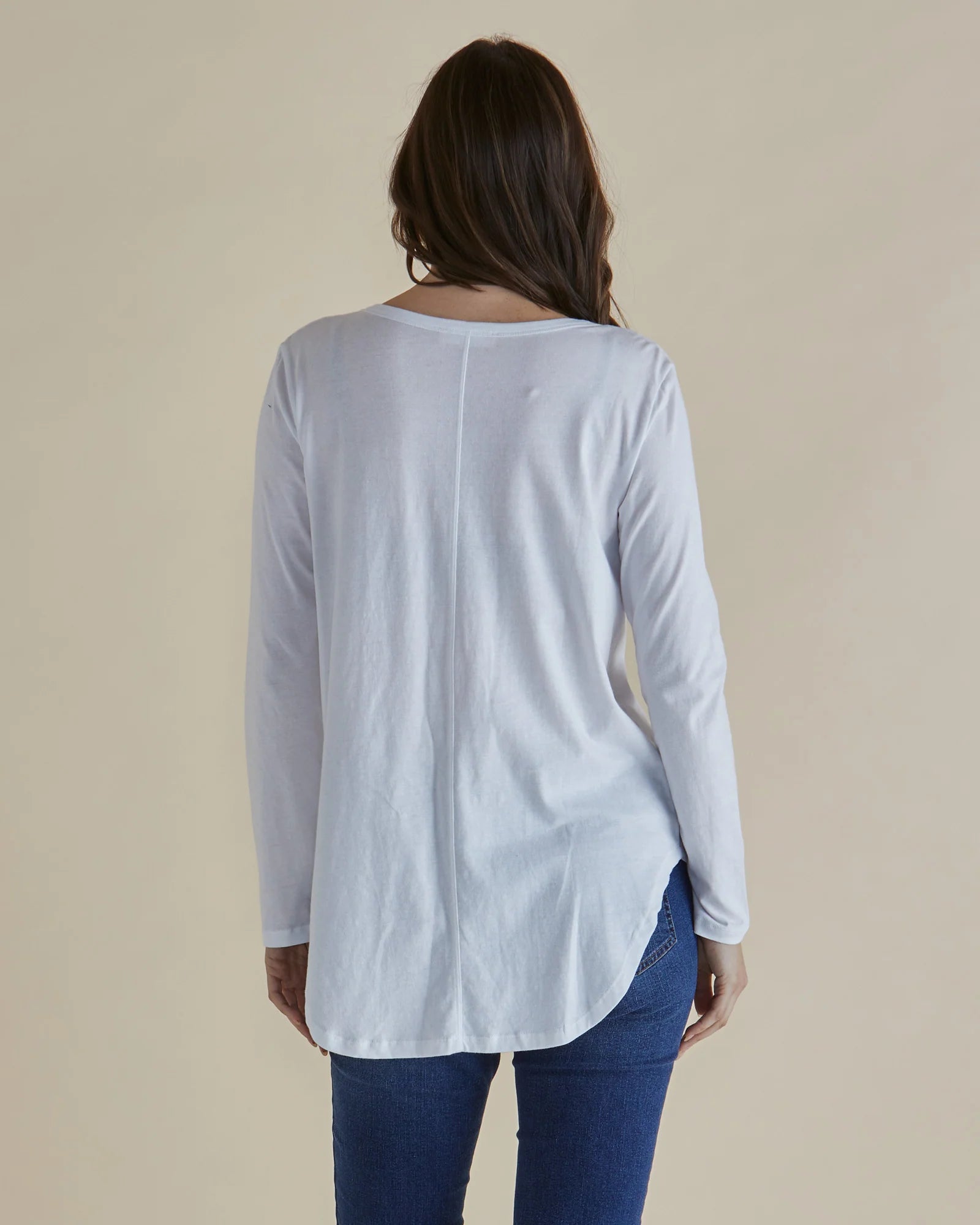 Collection of Betty Basics Megan Long Sleeve - White in a gallery layout