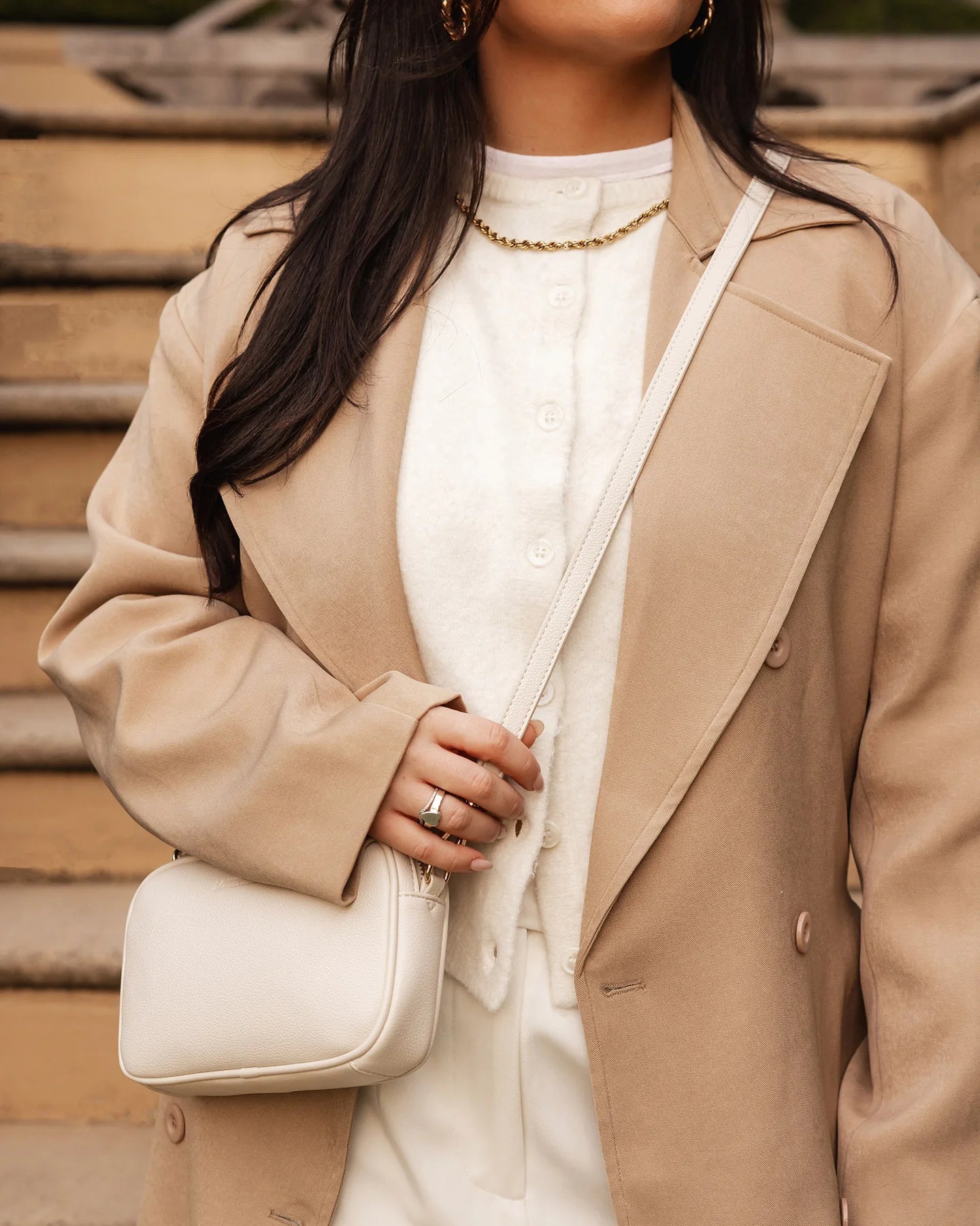 Collection of Louenhide Bianca Crossbody Bag - Vanilla in a gallery layout