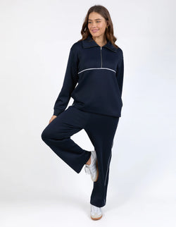 Collection of Elm Bonnie Wide Leg Pant - Navy in a gallery layout
