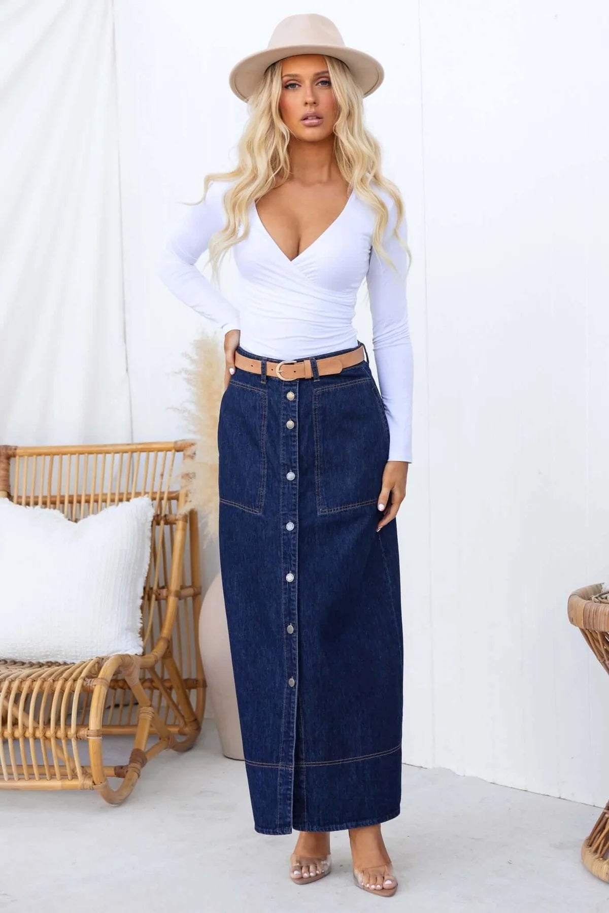 Country Denim Annabelle Skirt - Indigo
