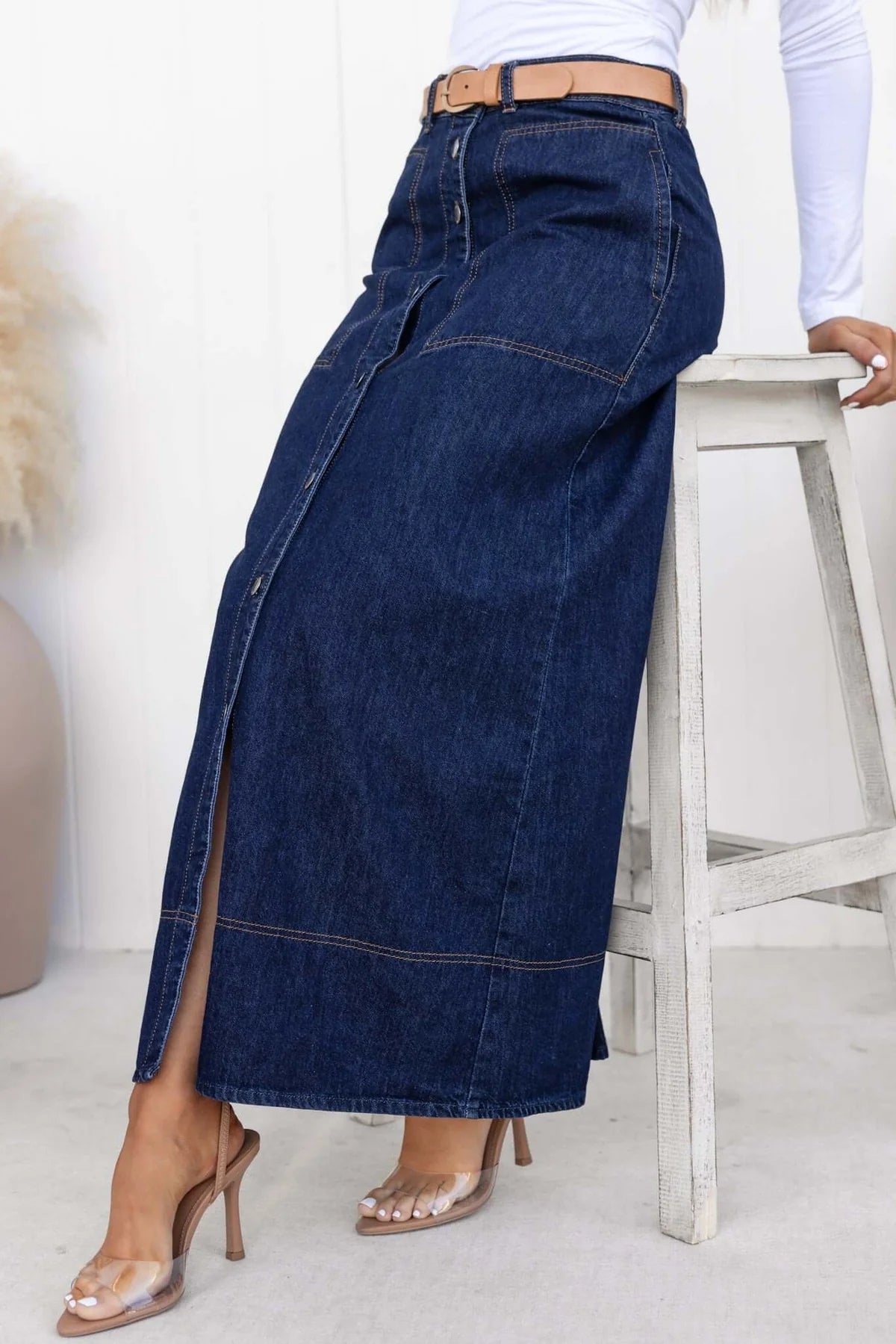 Collection of Country Denim Annabelle Skirt - Indigo in a gallery layout