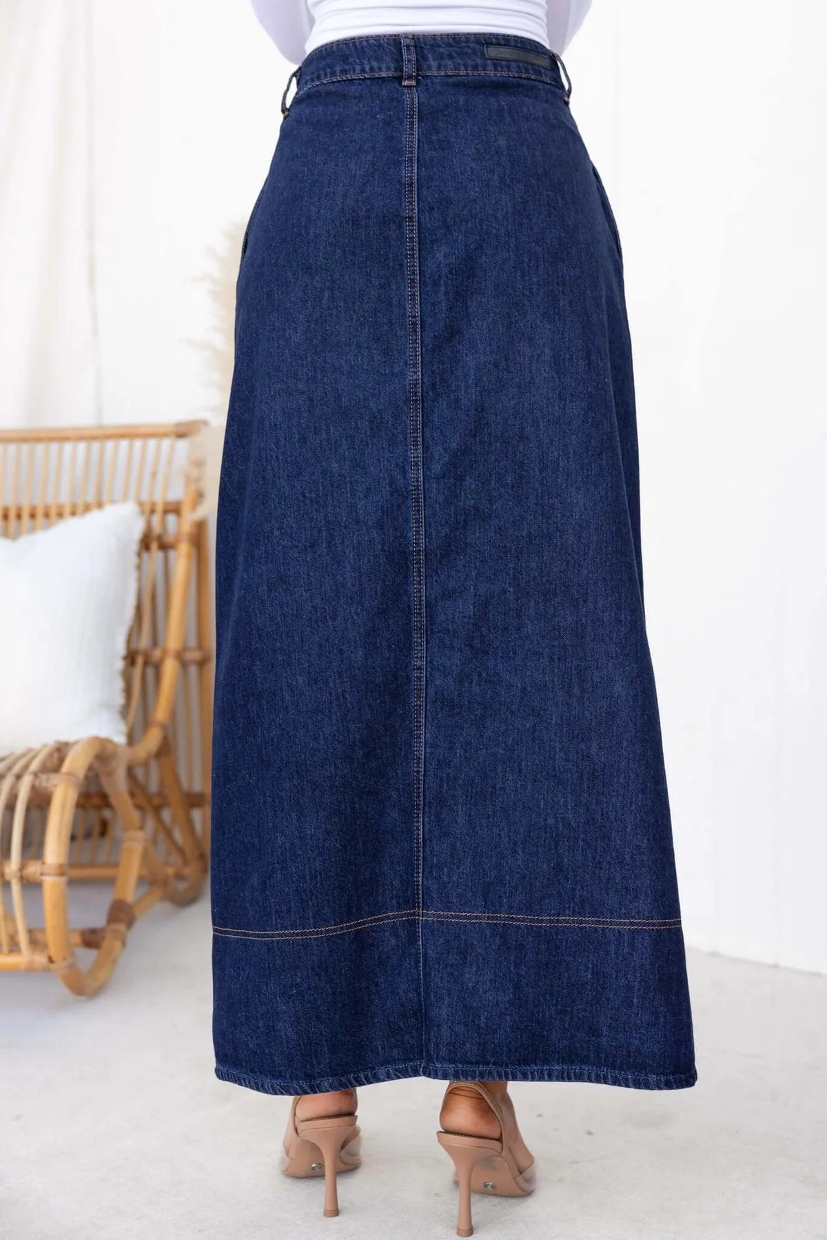 Collection of Country Denim Annabelle Skirt - Indigo in a gallery layout