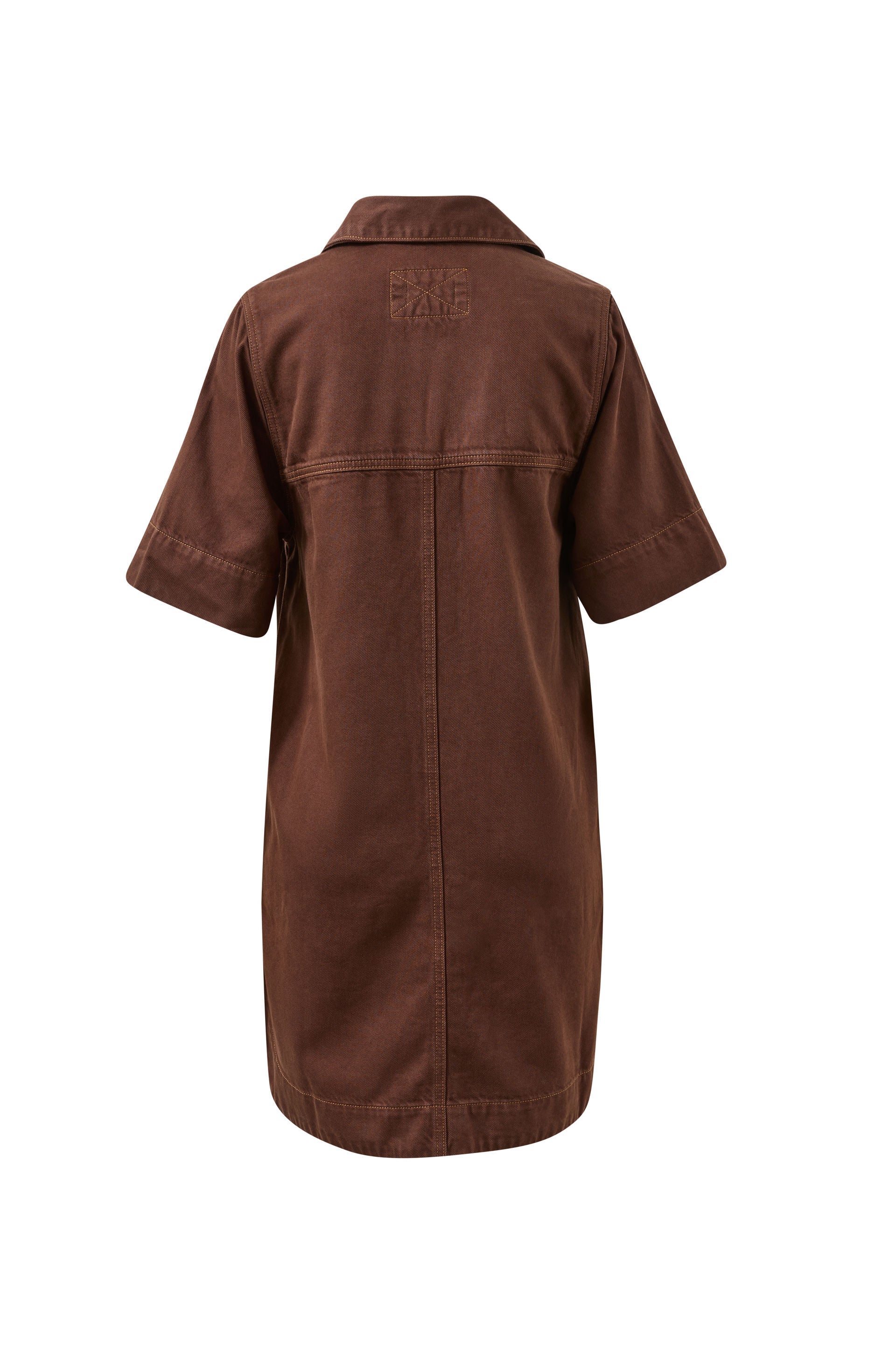 Ceres Life Brown shirt dress on a white background