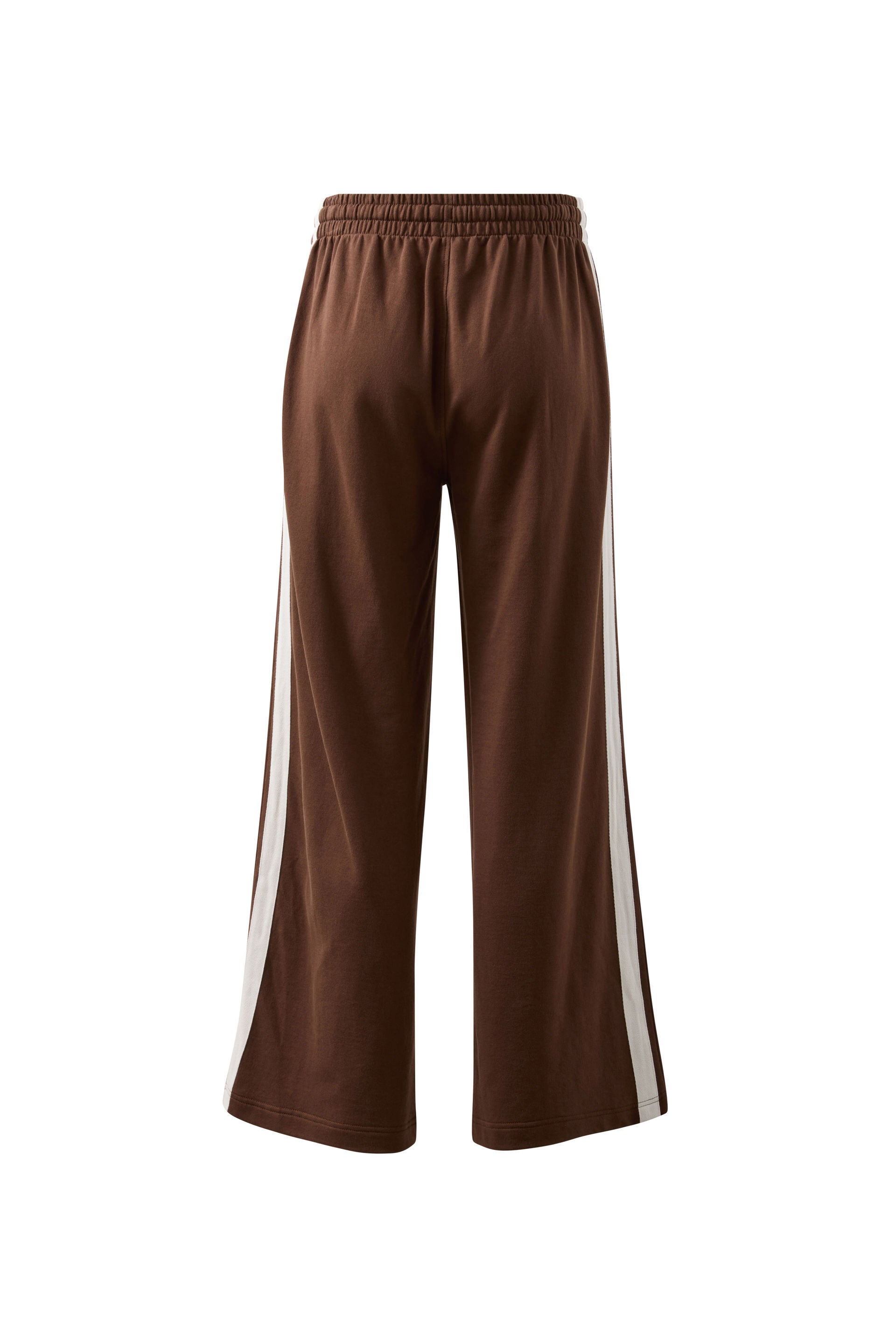 Image of Ceres Life brown pants with white stripes on a white background