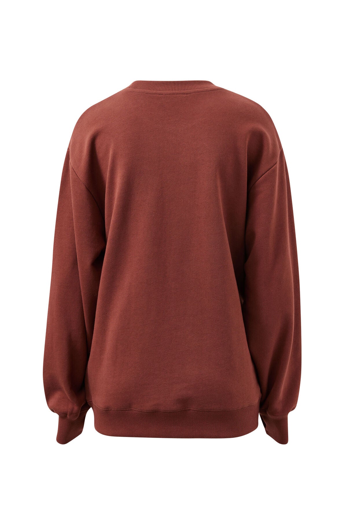 Image of Brown sweatshirt with 'CERES' printed in purple on a white background