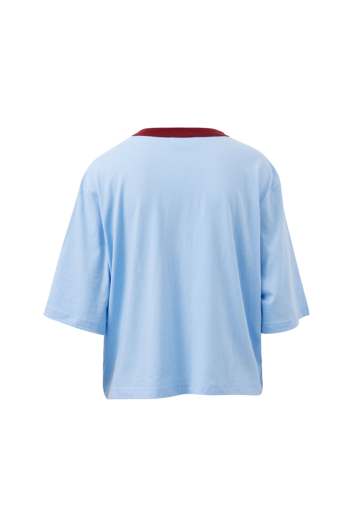 Image of Ceres Life slouchy seam tee in China Blue pictured on a white background