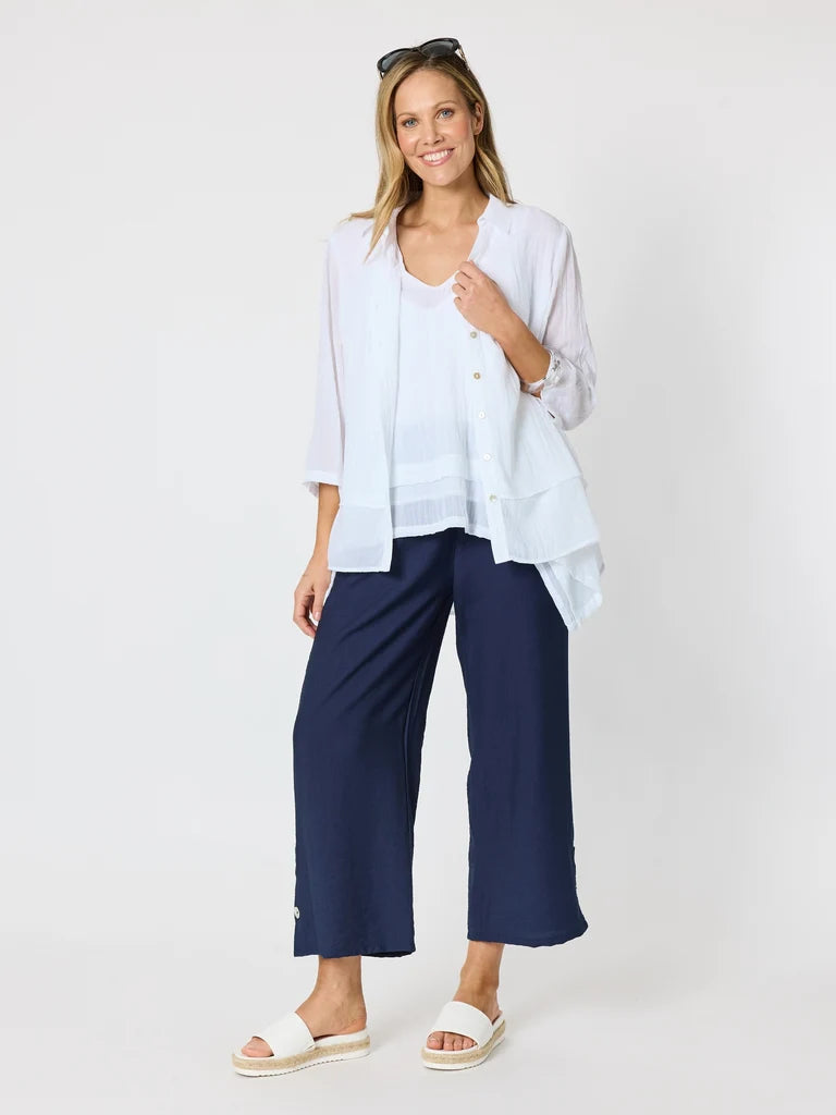Image of Clarity Essential Button Pant - Navy
