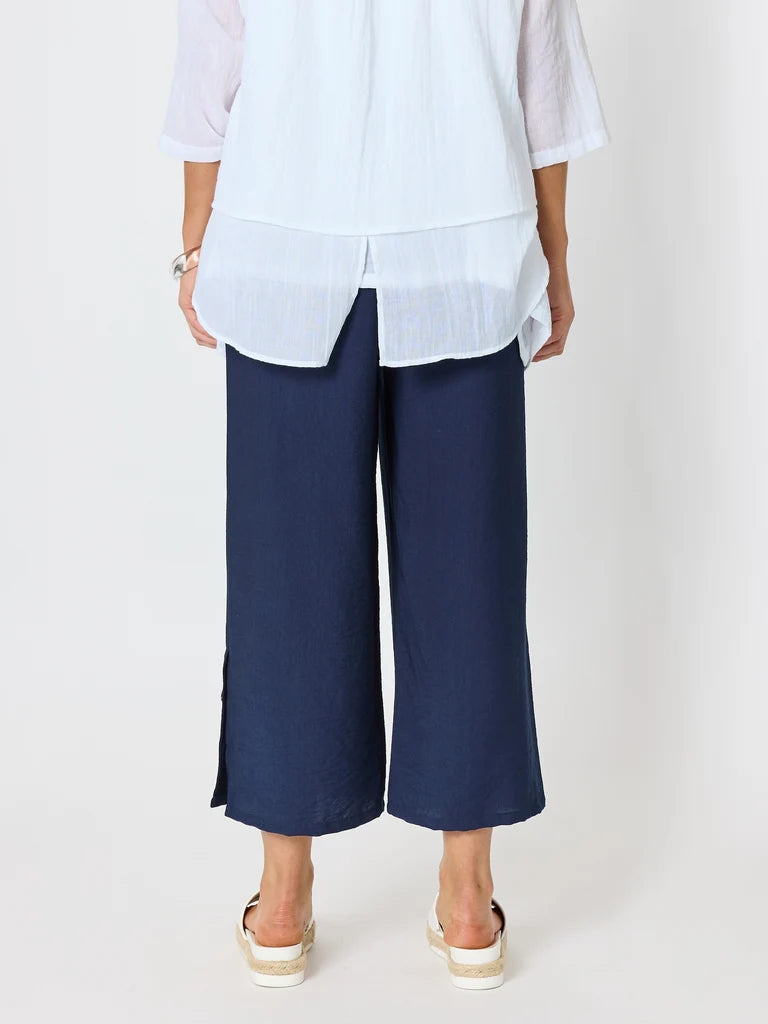 Image of Clarity Essential Button Pant - Navy