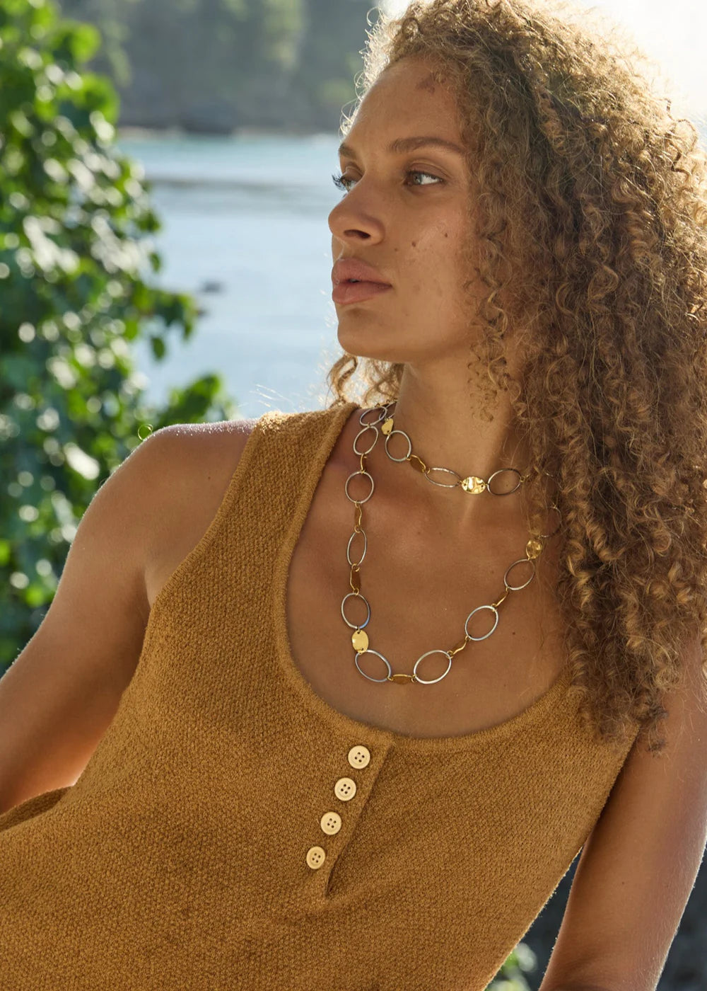 Collection of Eb & Ive Francia Opera Necklace - Link Mix in a gallery layout