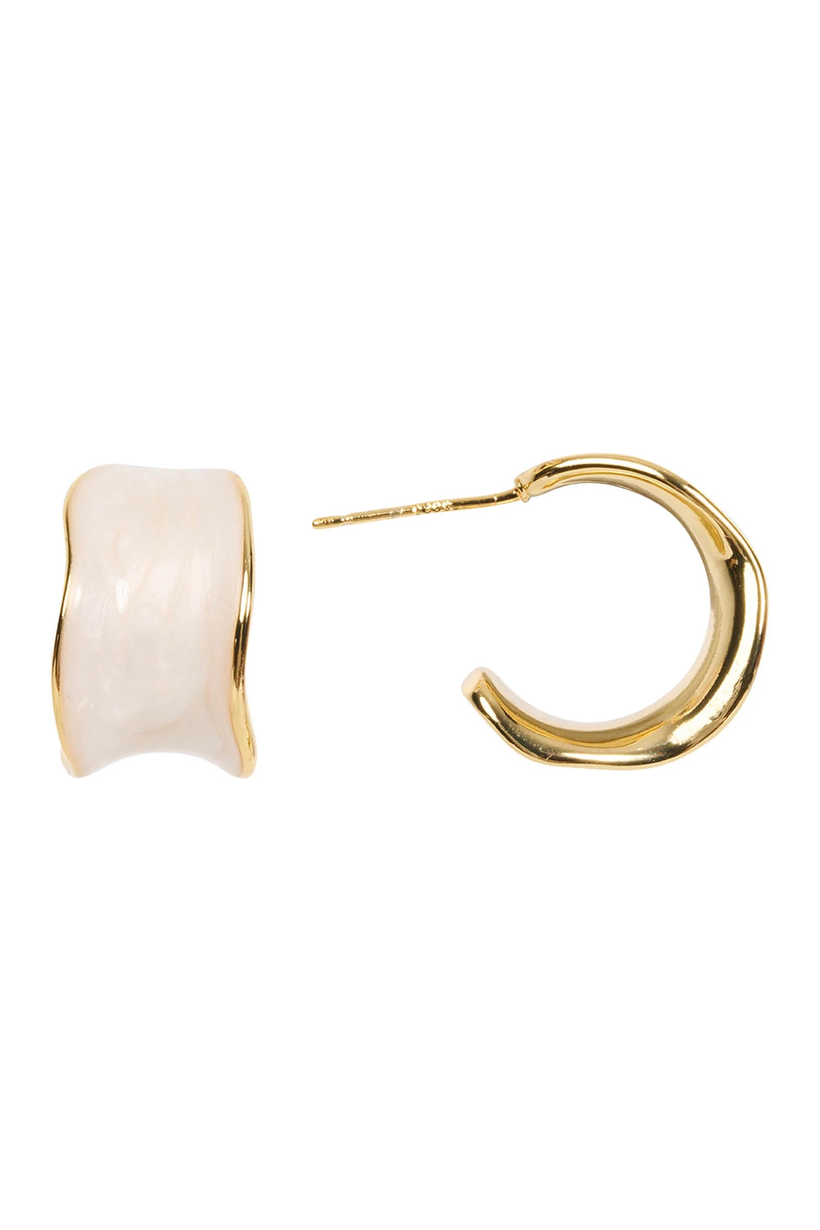 Eb & Ive Mira Hoop Earring - White Mix