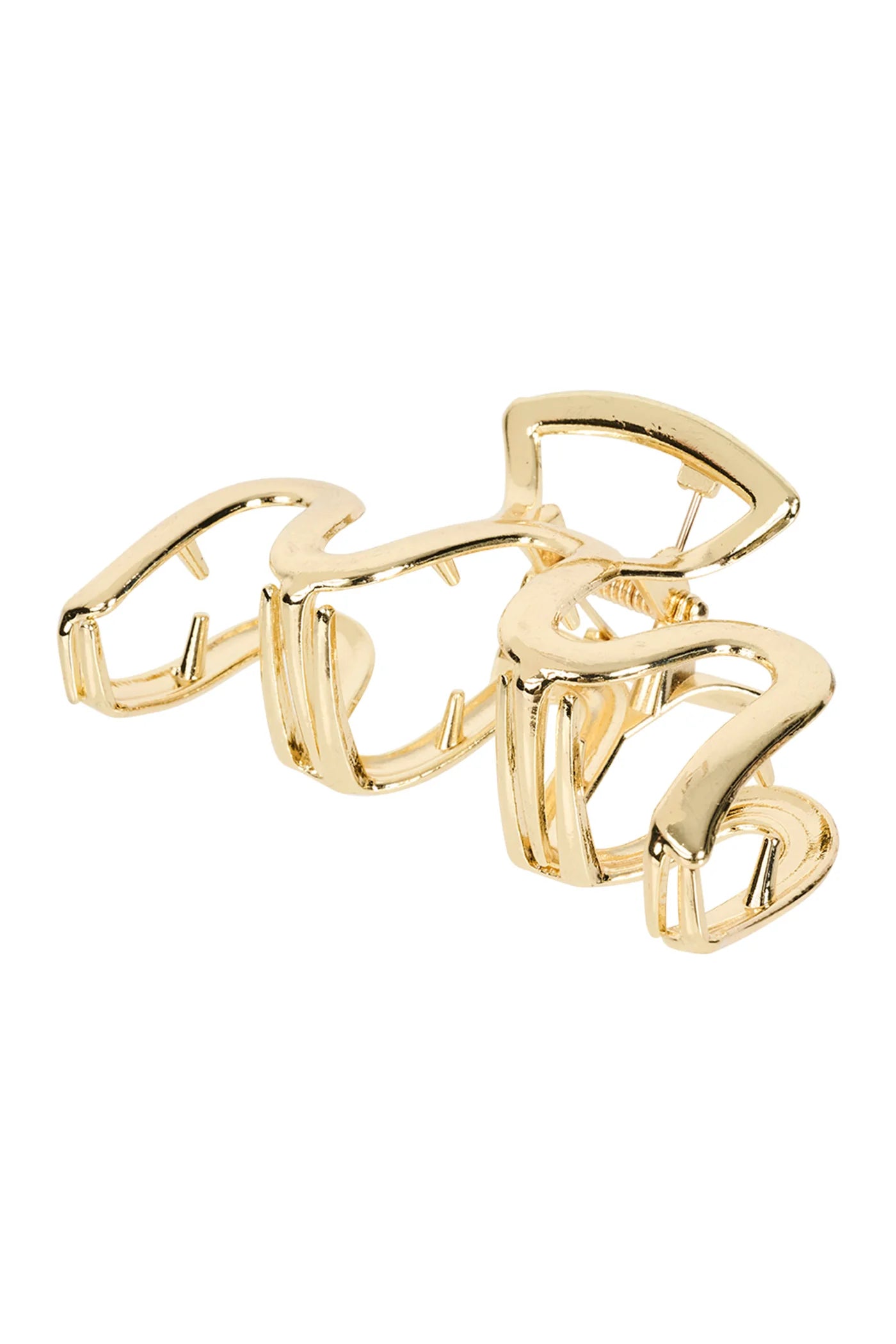 Image of Eb & Ive Gold hairclip with a unique design on a white background