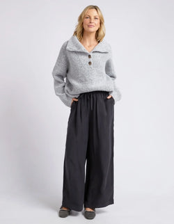Collection of Elm Bron Button Knit - Grey Marle in a gallery layout