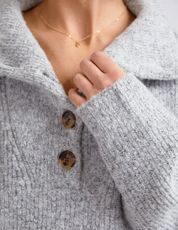 Collection of Elm Bron Button Knit - Grey Marle in a gallery layout