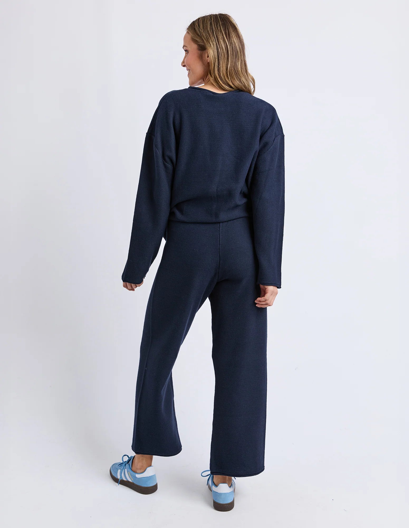Collection of Elm Marley Knit Pant - Dark Sapphire in a gallery layout