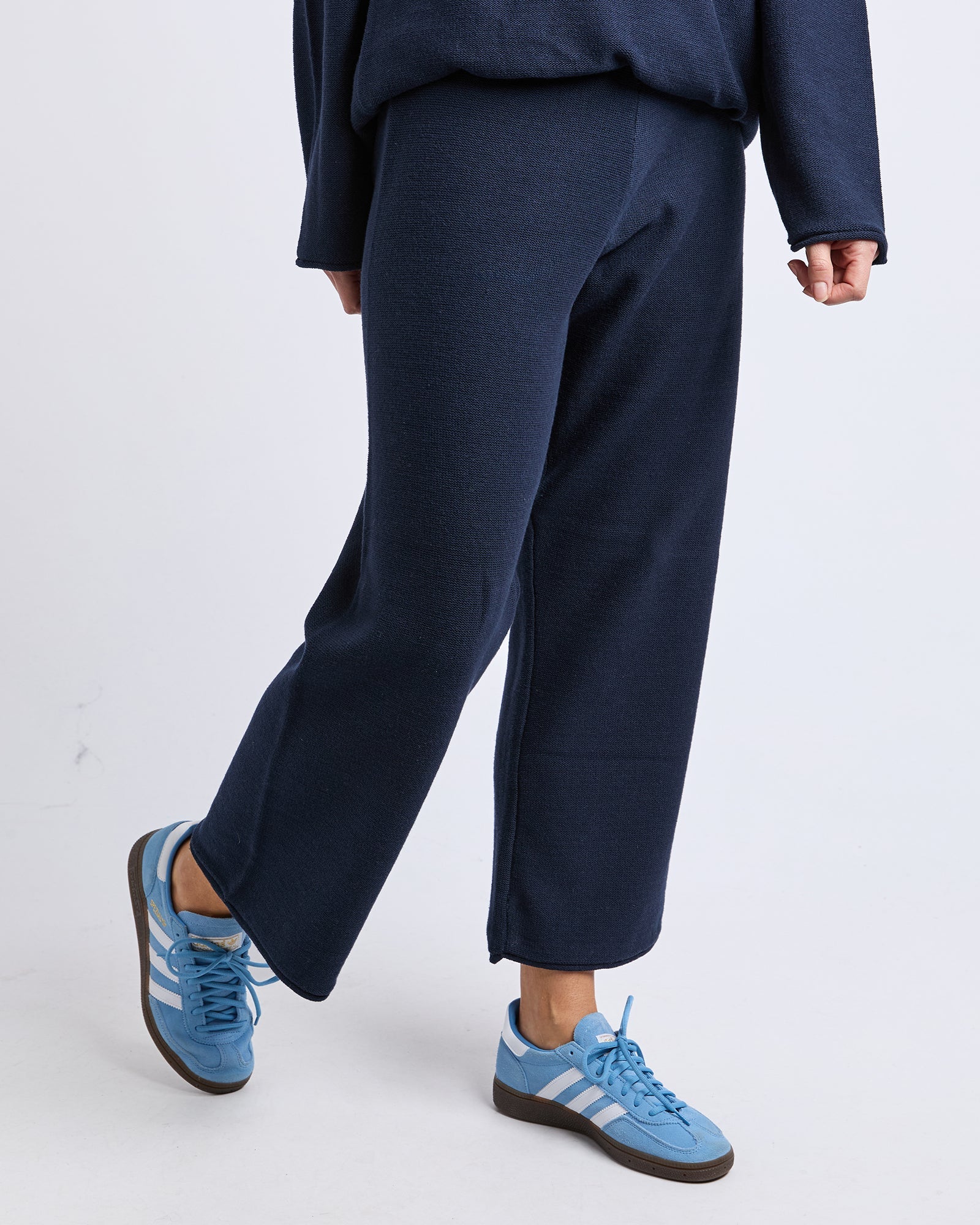 Collection of Elm Marley Knit Pant - Dark Sapphire in a gallery layout